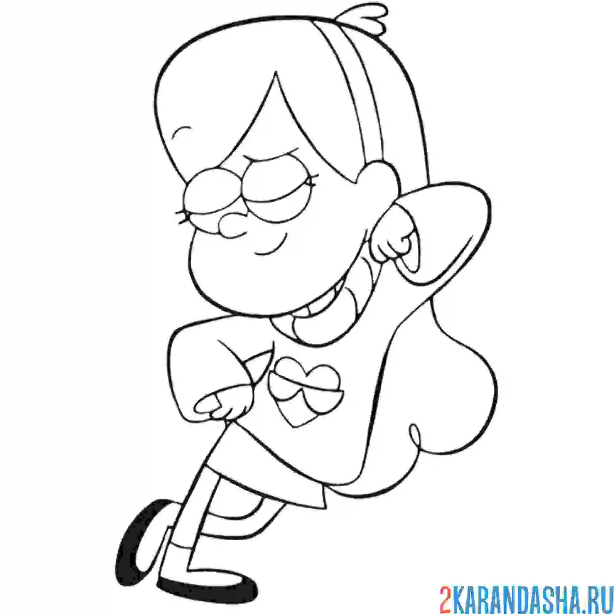 Раскраска деловая мэйбл пайнс