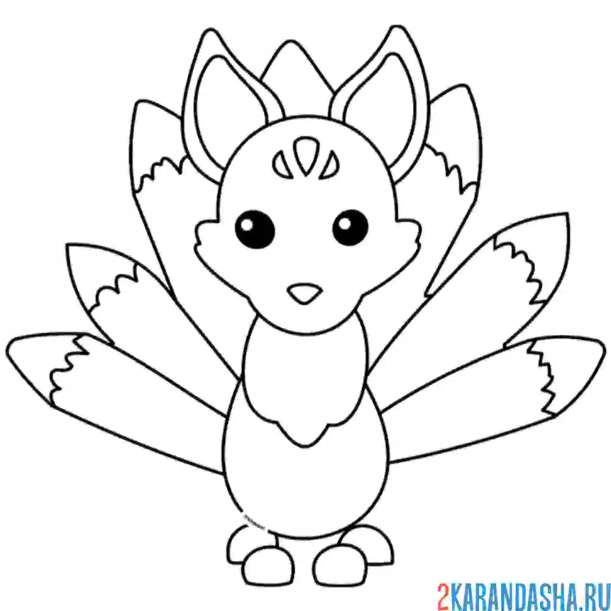 Раскраска адопт ми пет лиса