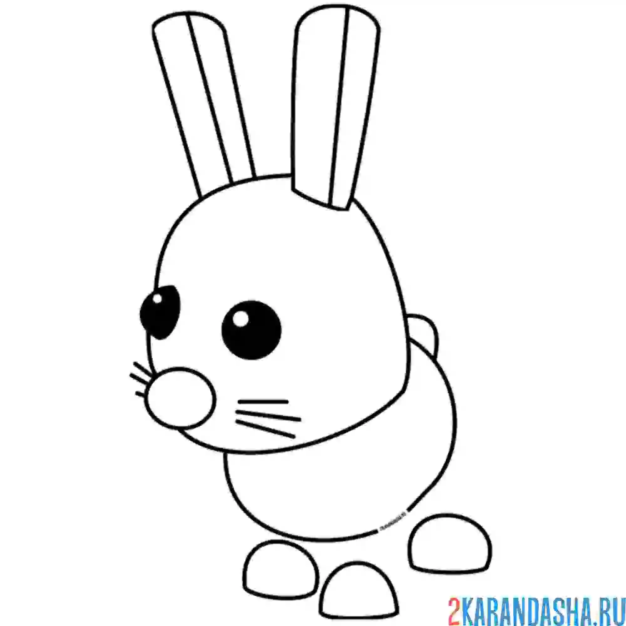 Раскраска адопт ми пет кролик