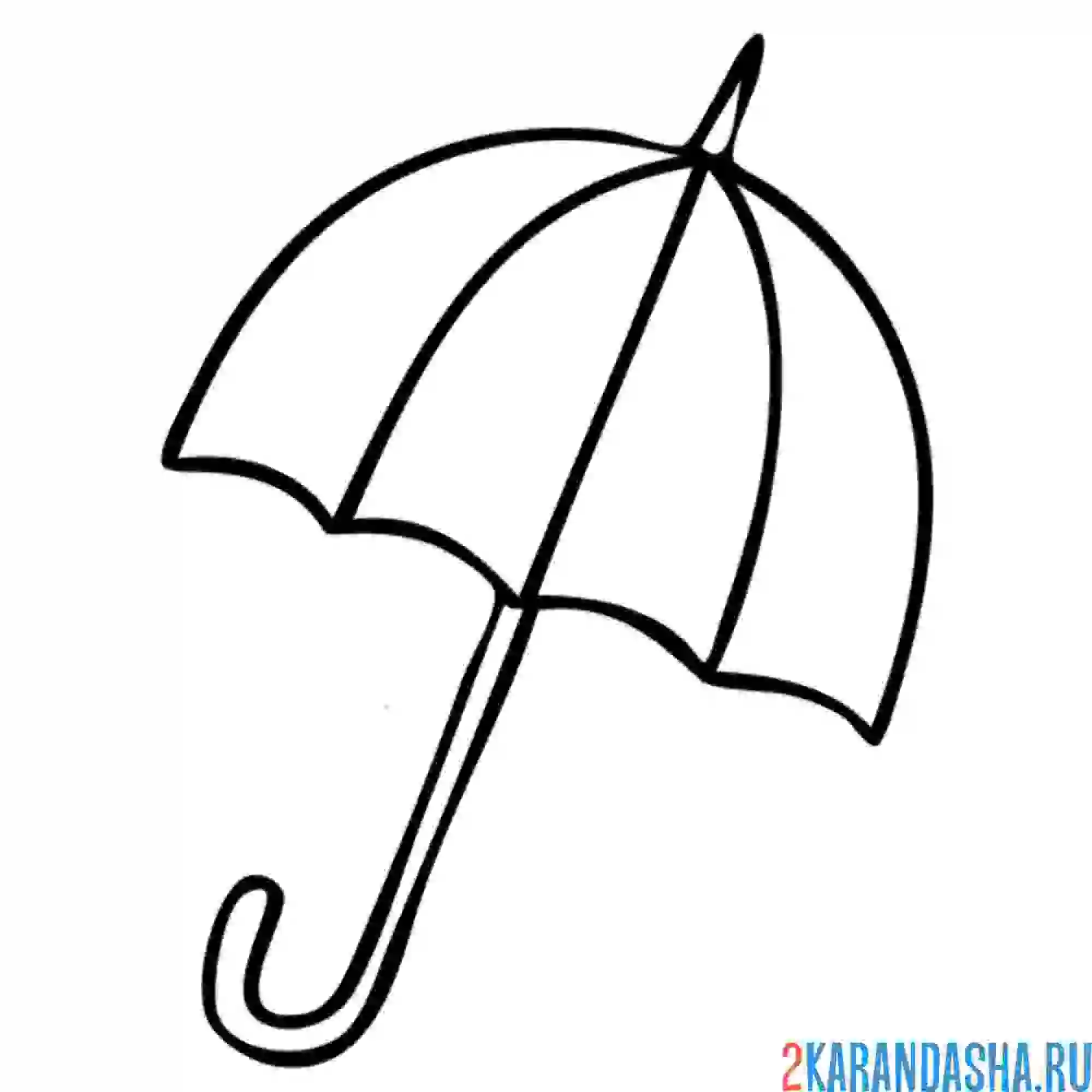 Раскраска зонтик