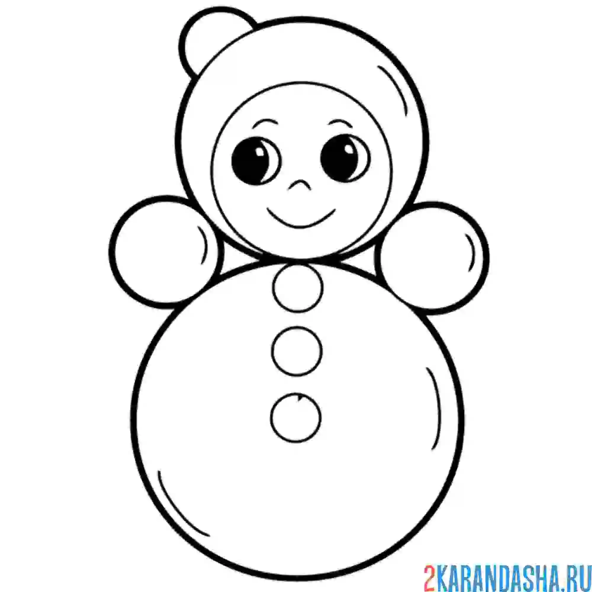 Раскраска неваляшка