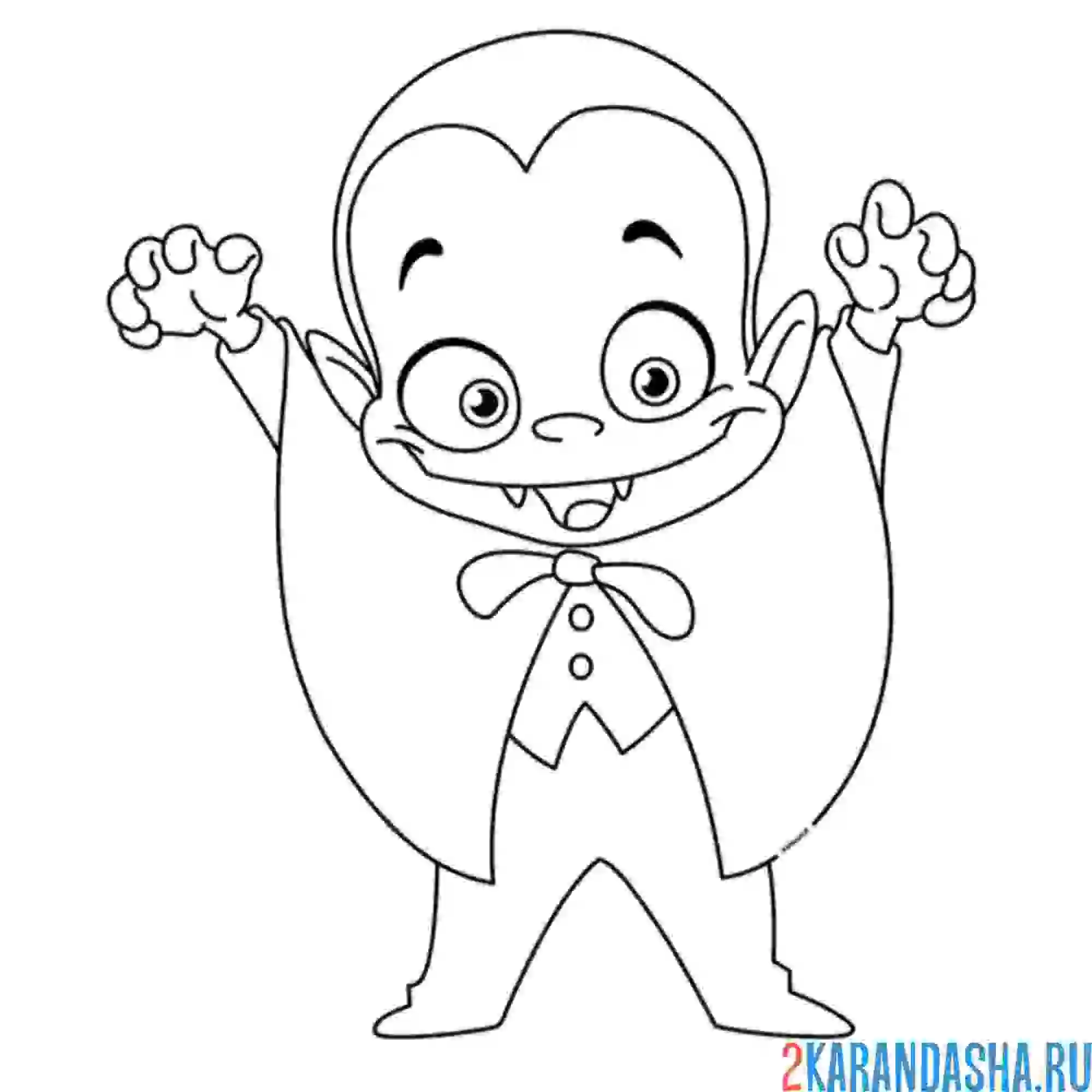 Раскраска малыш дракула