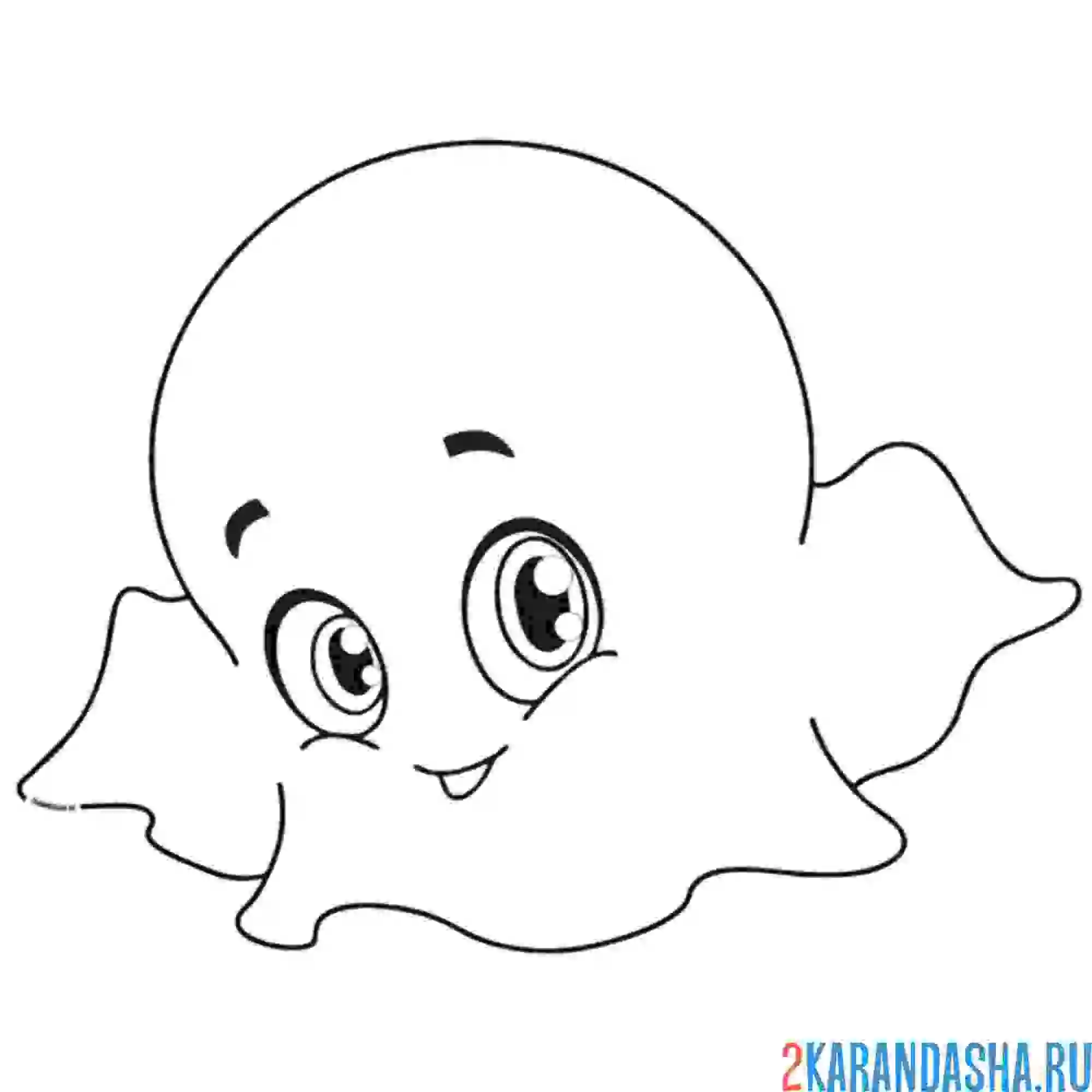 Раскраска милое привидение