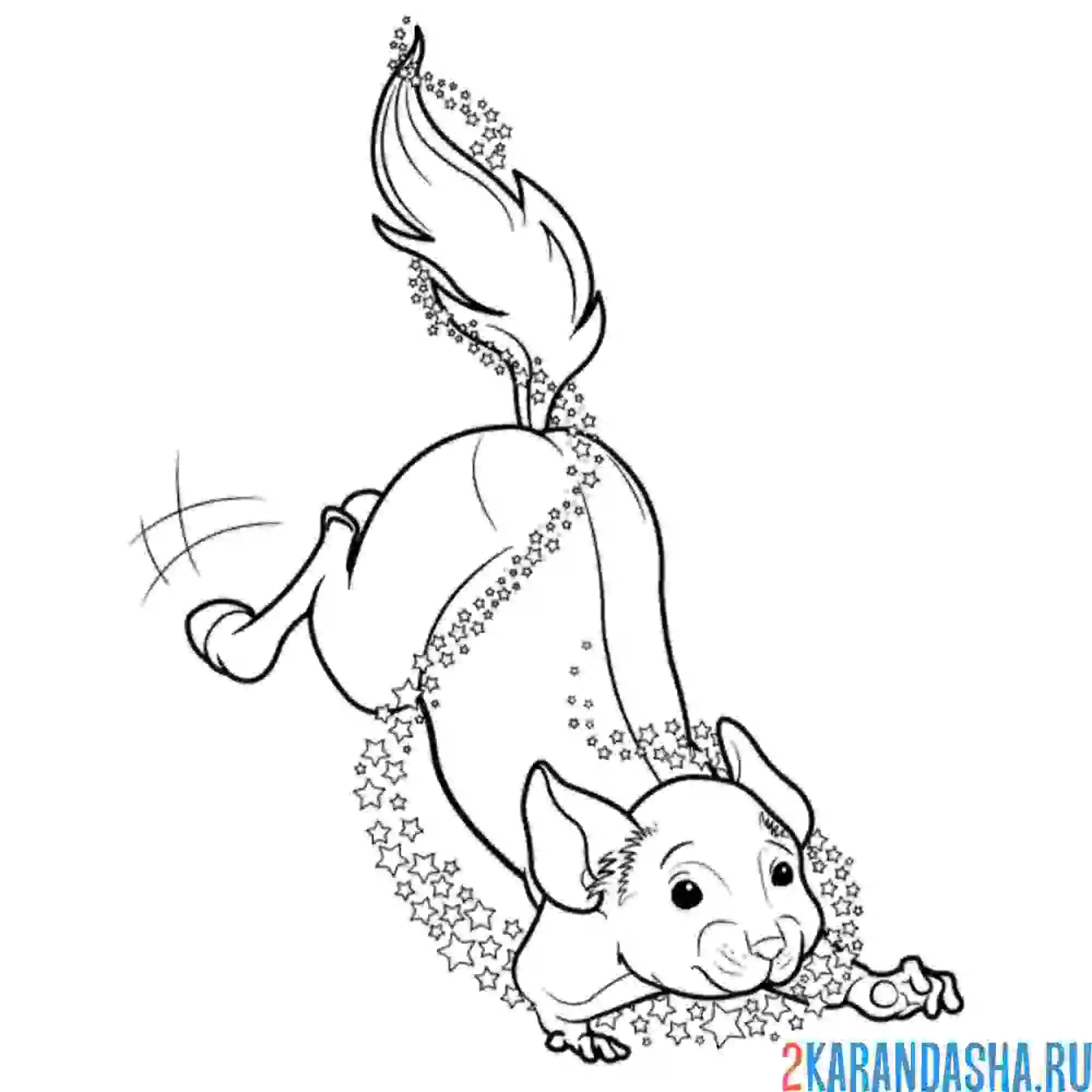 Раскраска волшебная мышка