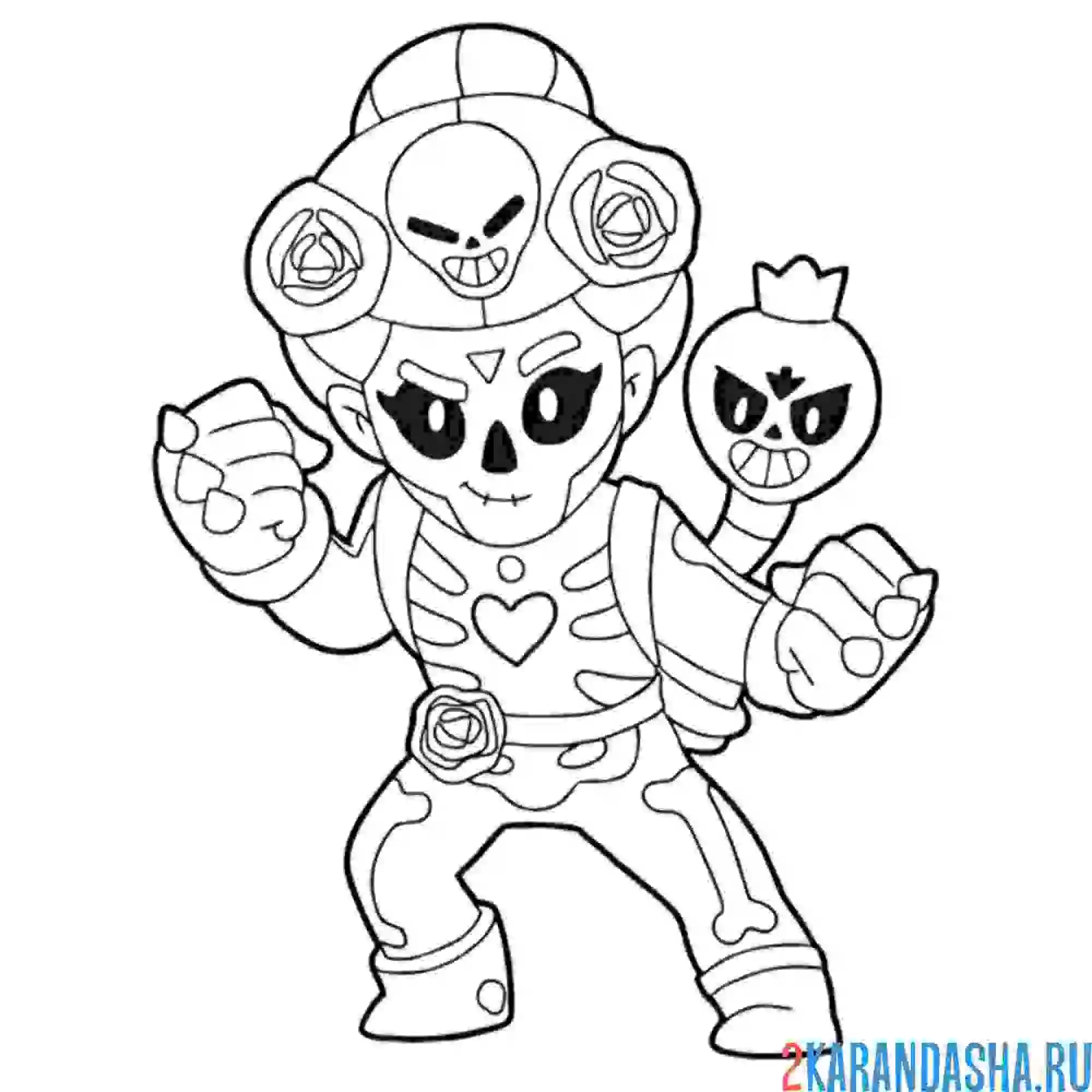 Раскраска хэллоуинская роза