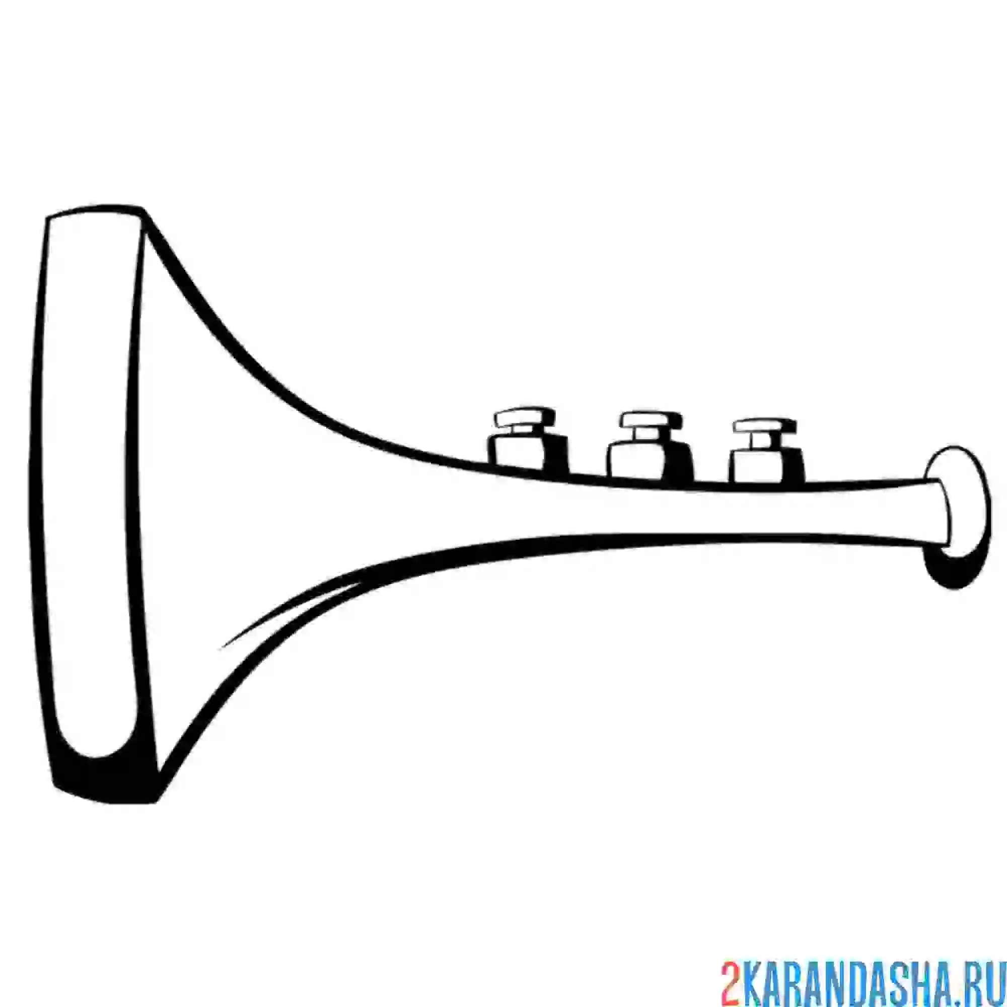 Раскраска дудка игрушечная