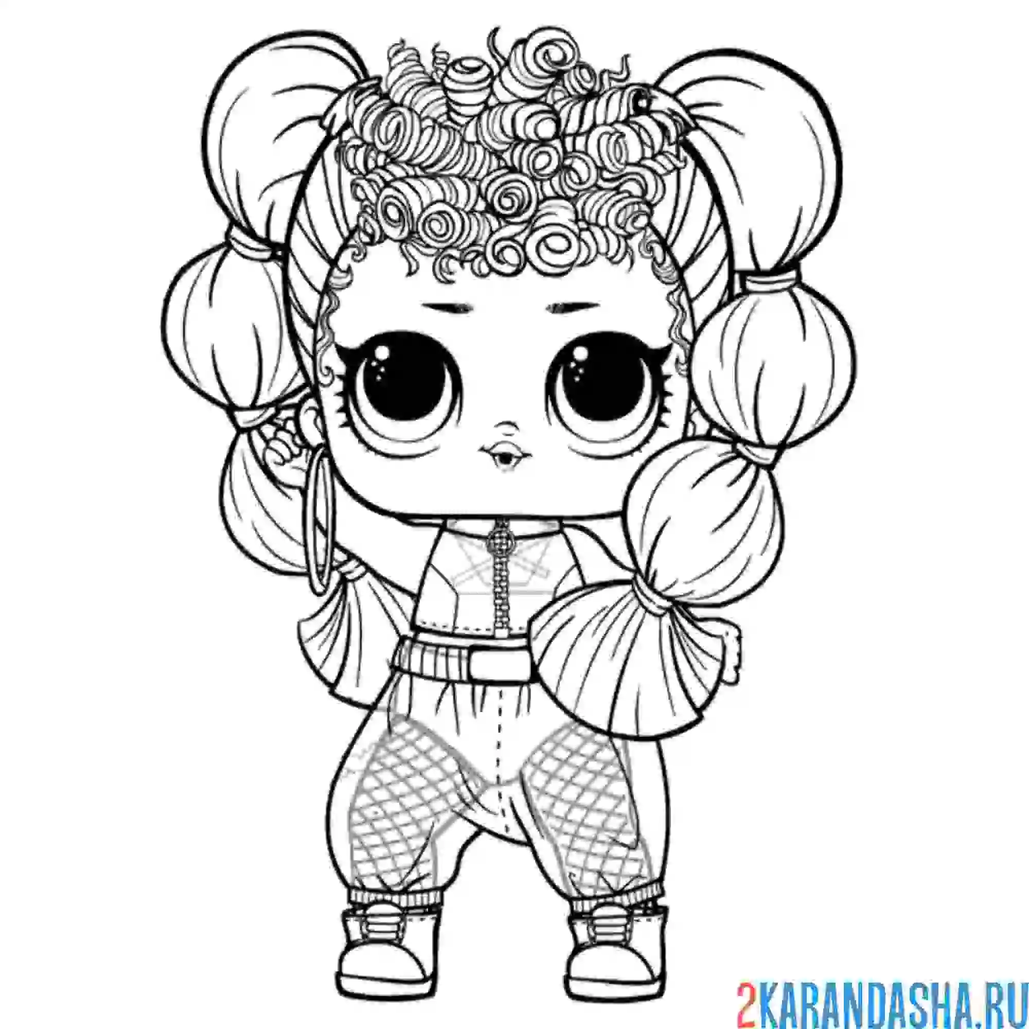 Раскраска кукла лол 2020 ремикс