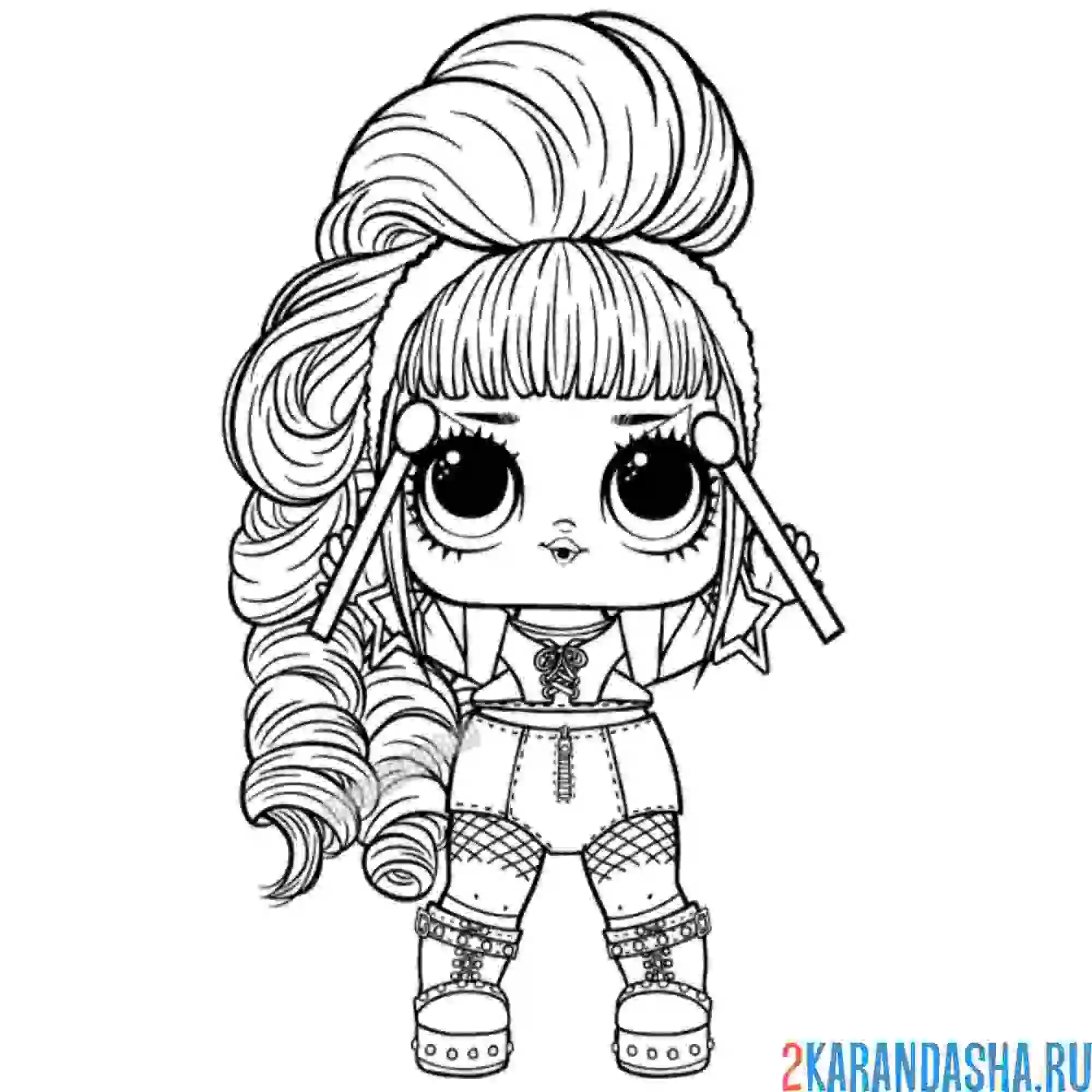 Раскраска кукла лол стикс квин