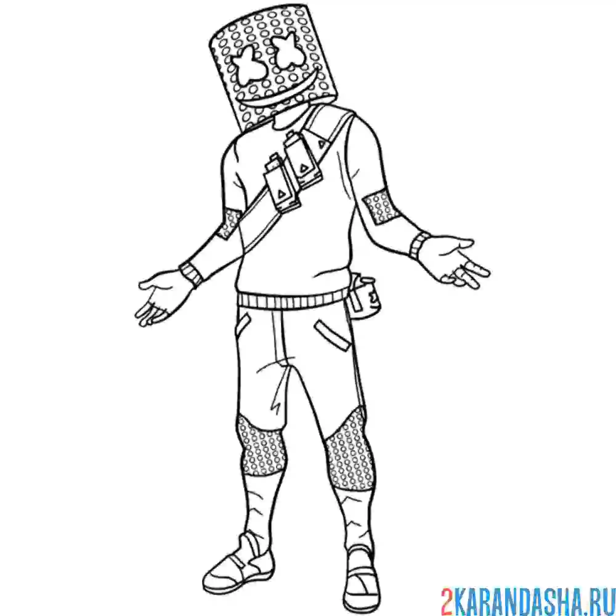 Раскраска маршмеллоу