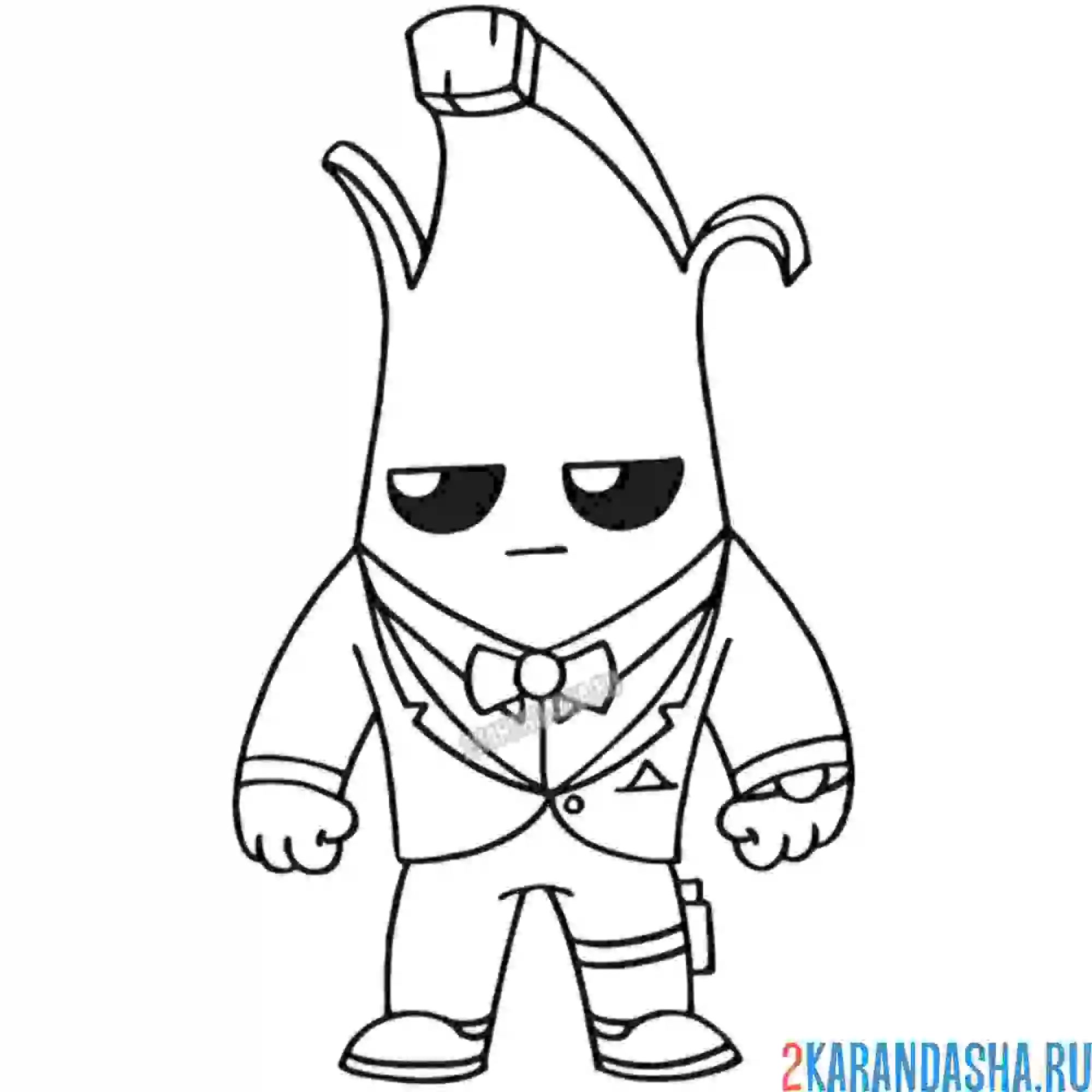 Раскраска агент банан