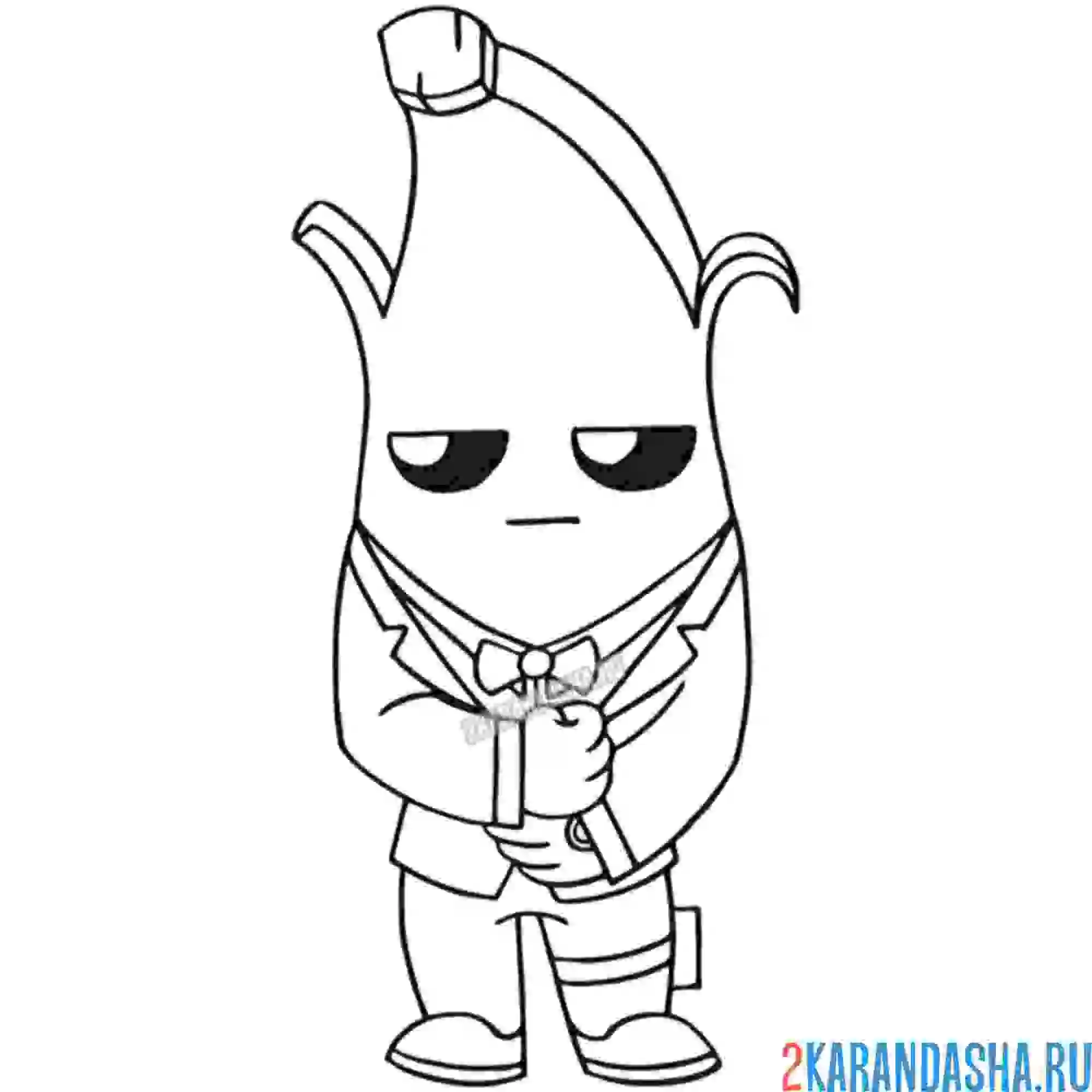 Раскраска скин агент банан