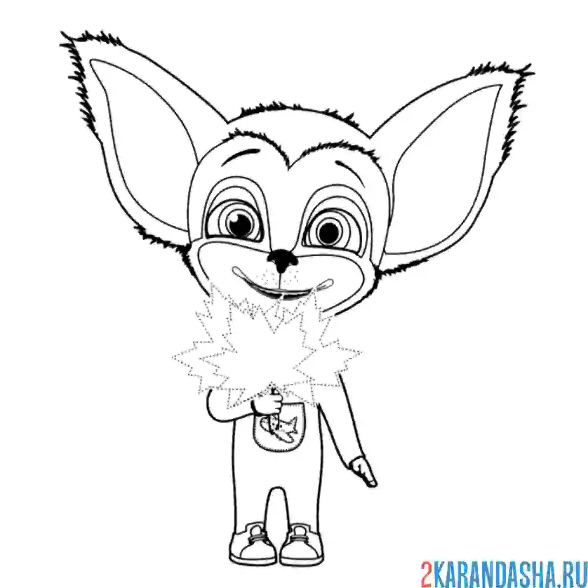 Раскраска малыш и осенние листья