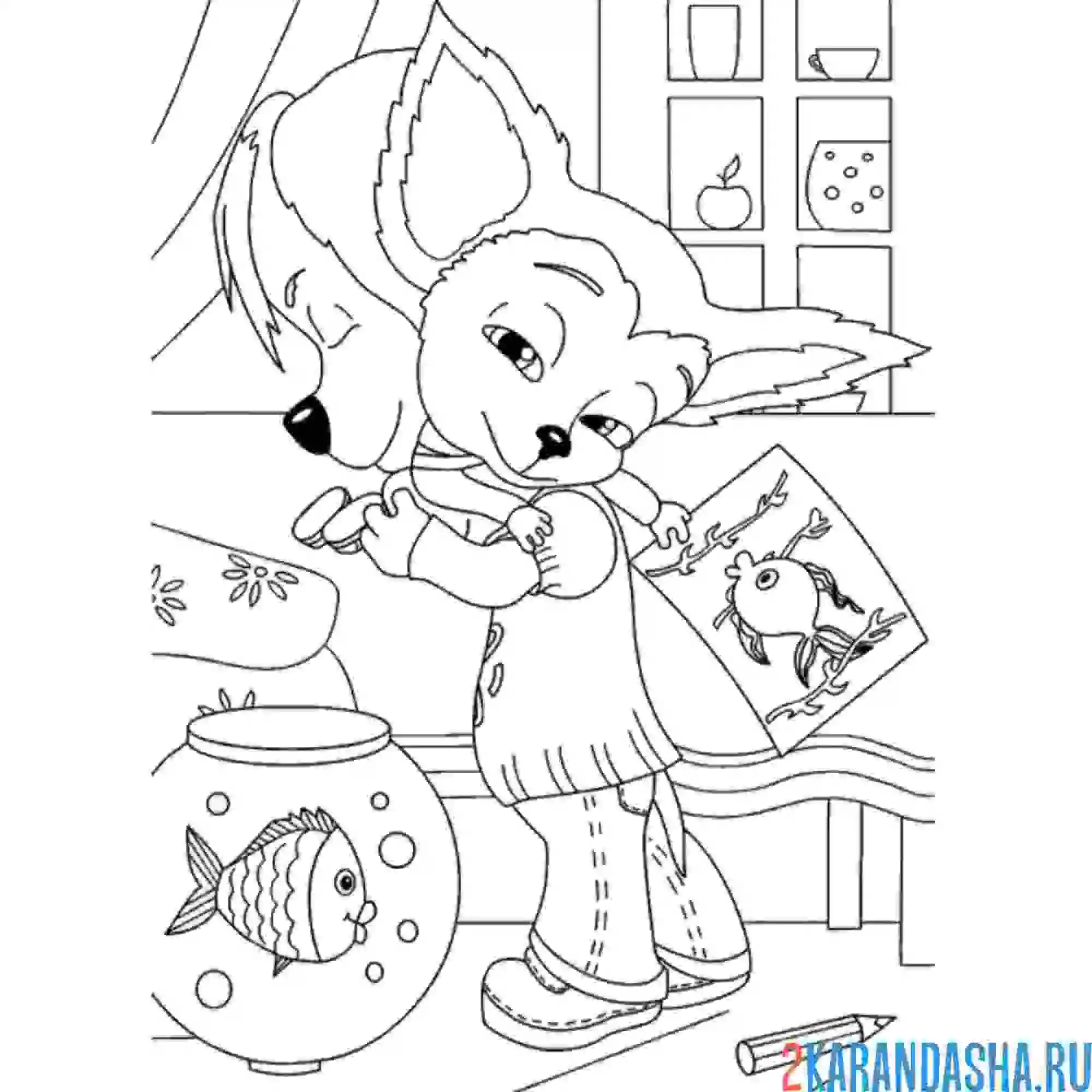 Раскраска малыш и дружок барбоскины