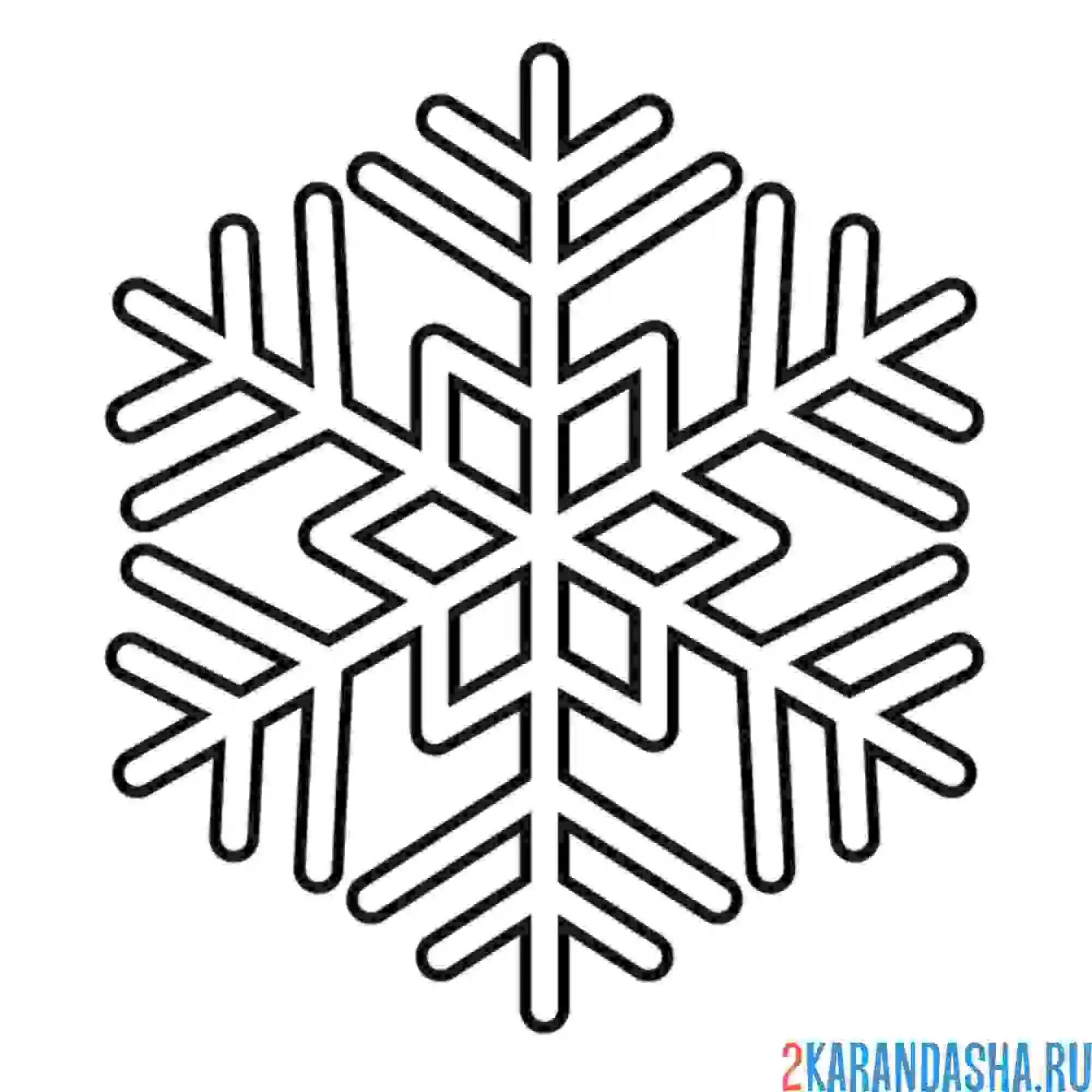 Раскраска узор мороза снежинка