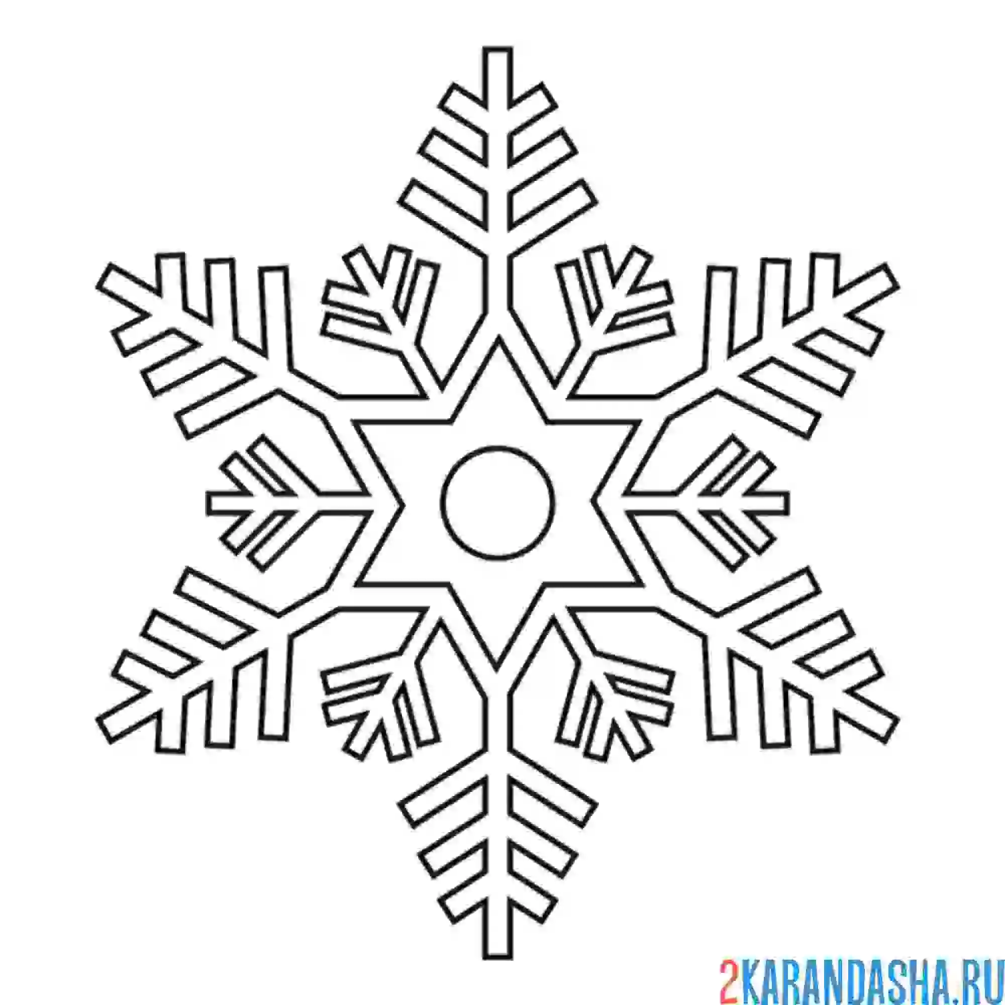 Раскраска морозный узор снежинки