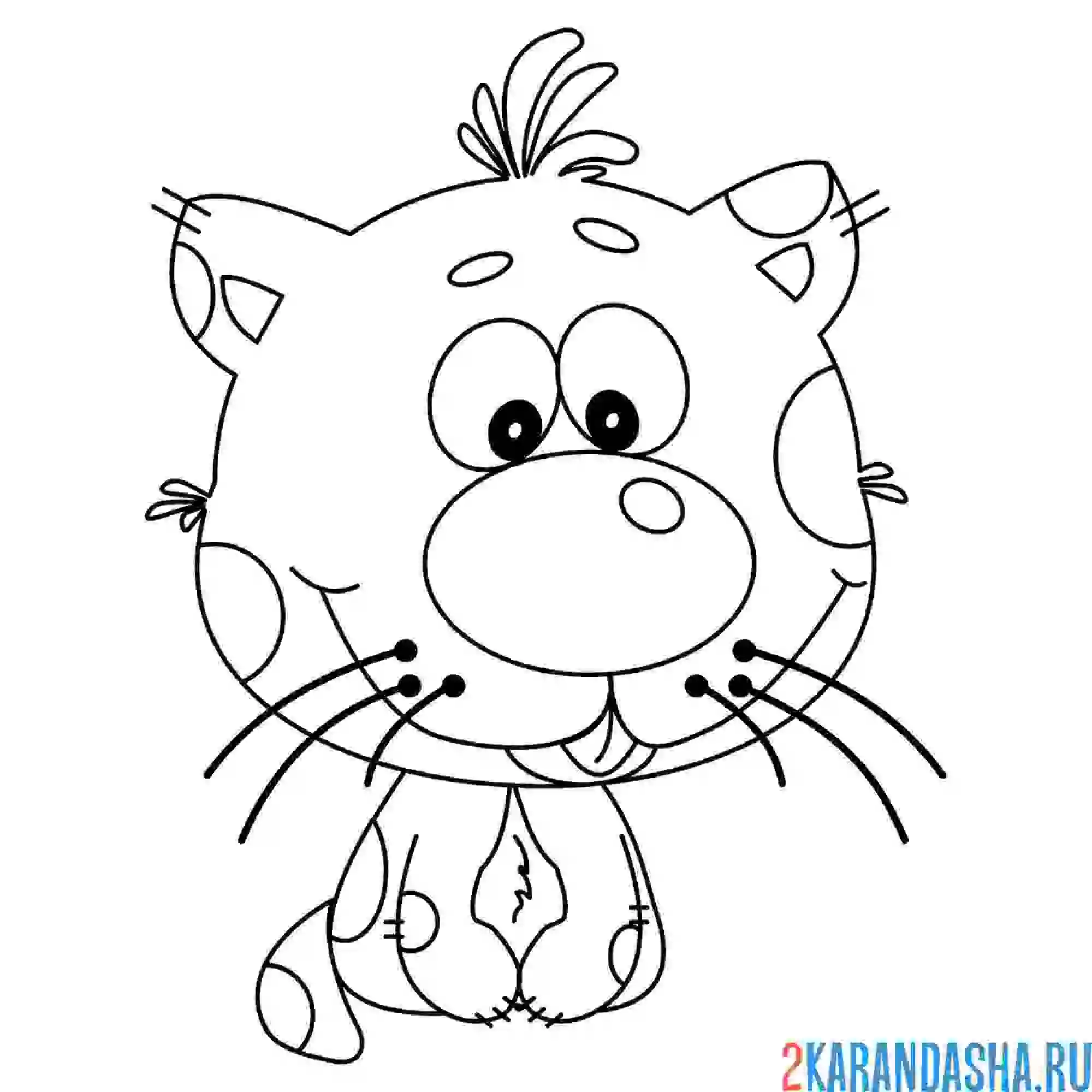 Раскраска дворовой кот