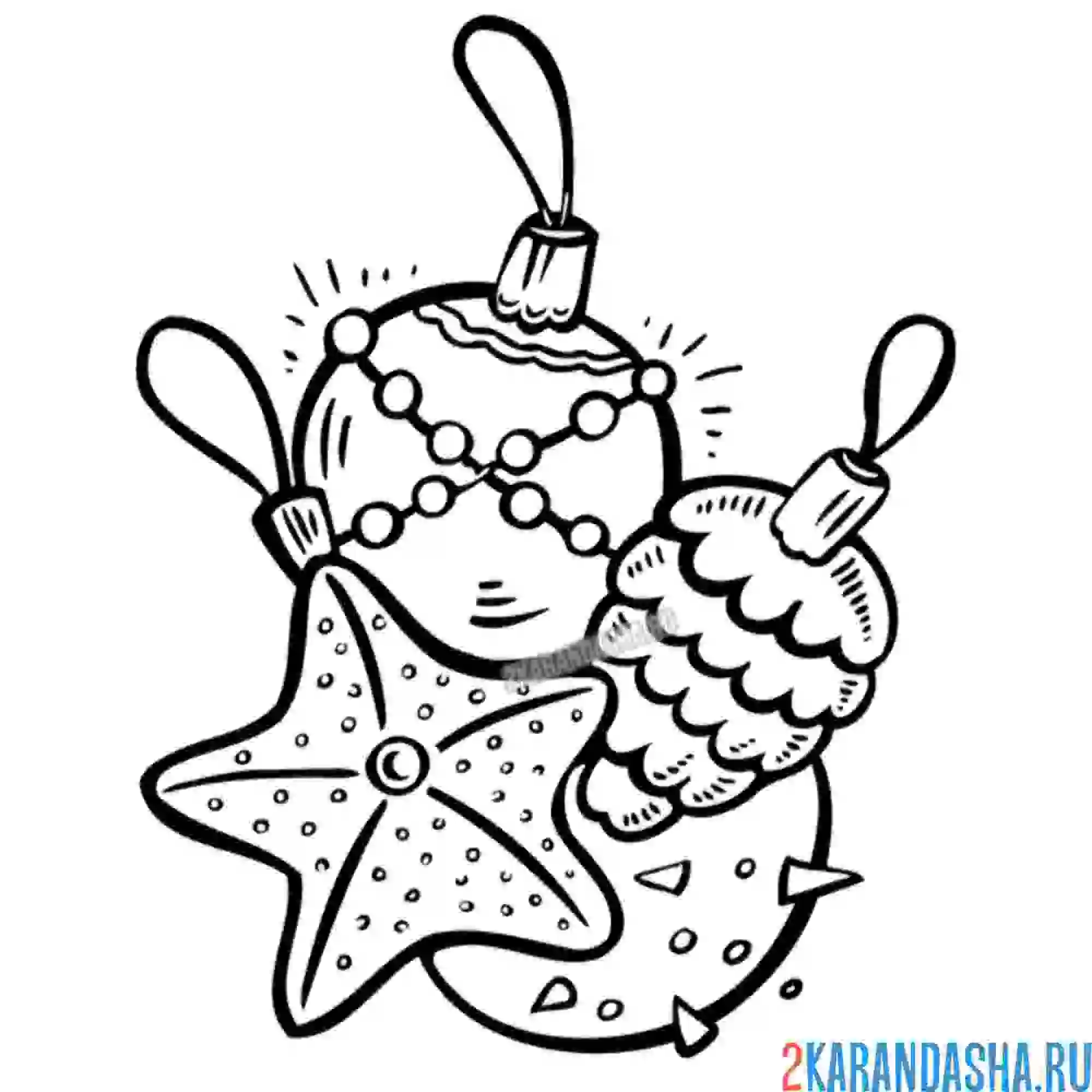 Раскраска разной формы украшения