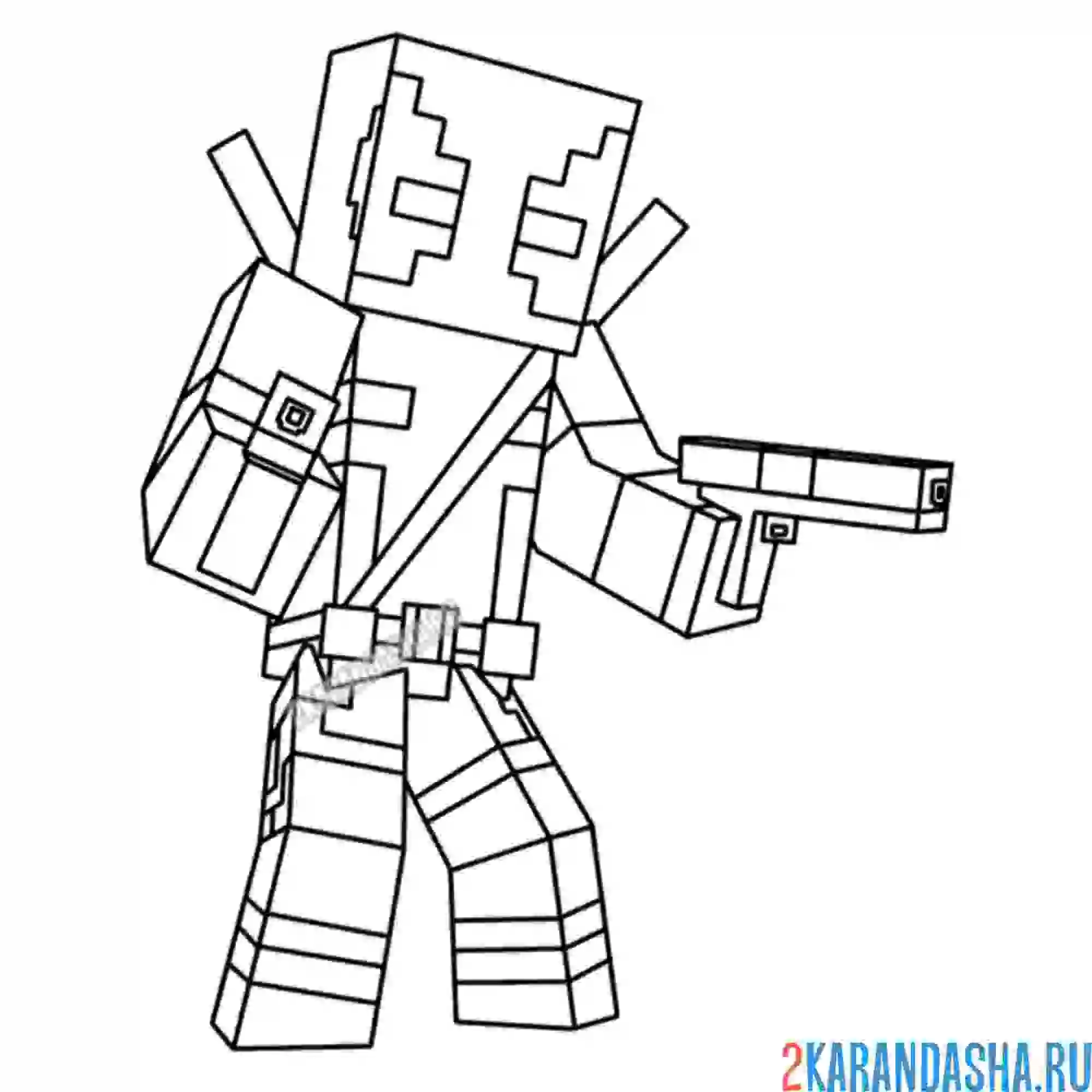 Раскраска дэдпул из игры