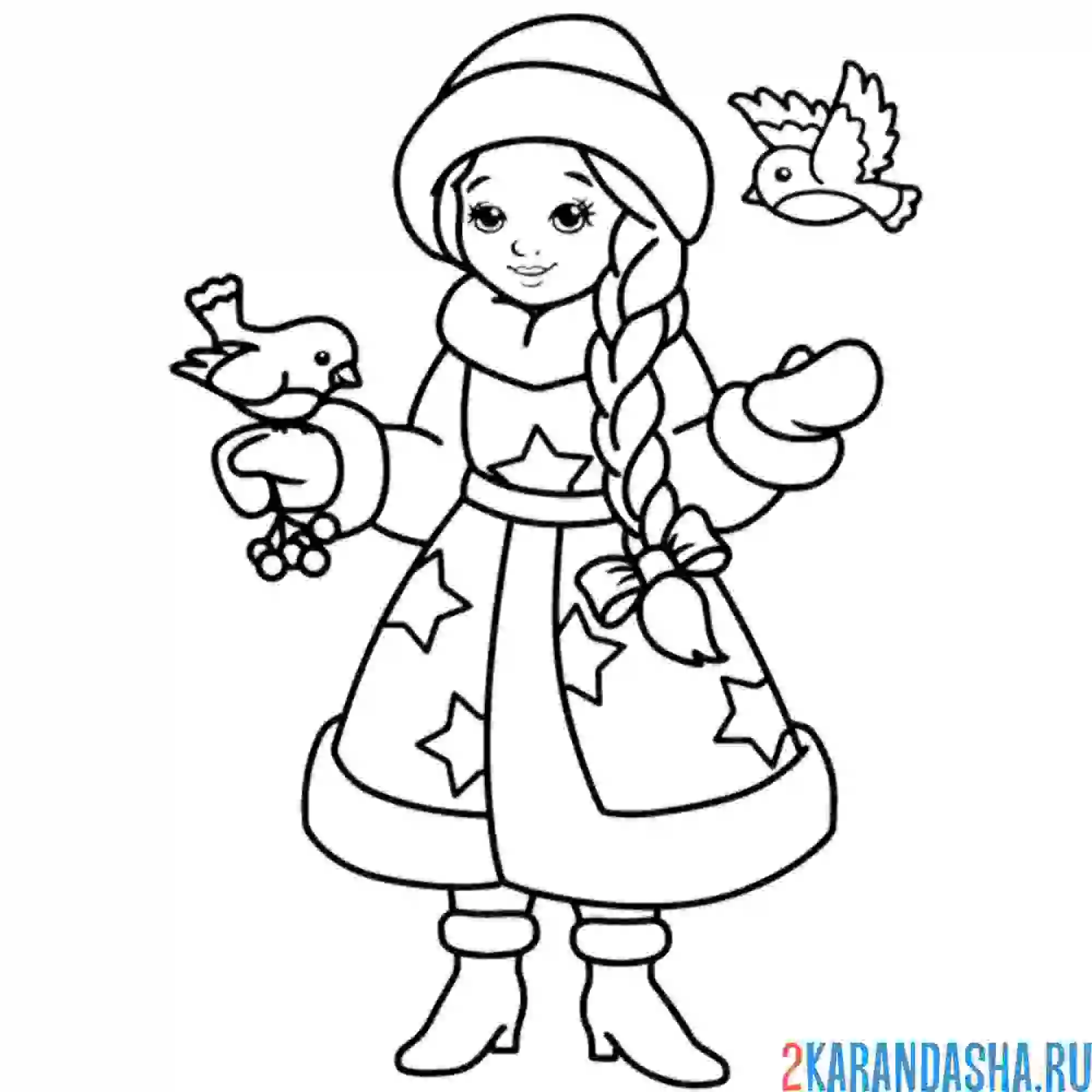 Раскраска кормит птичек