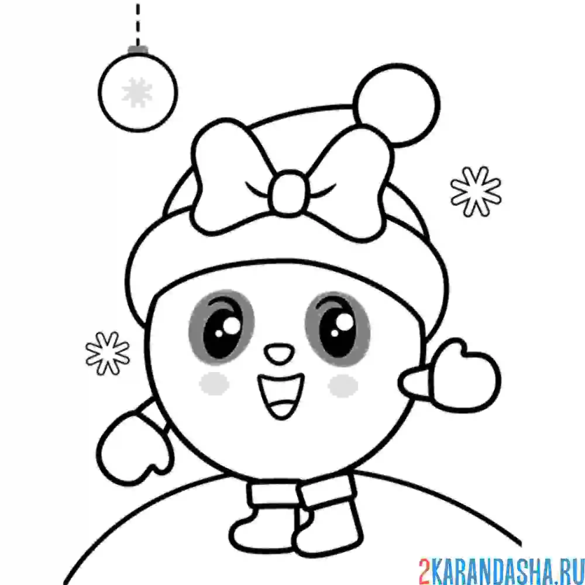 Раскраска пандочка зимой | малышарики