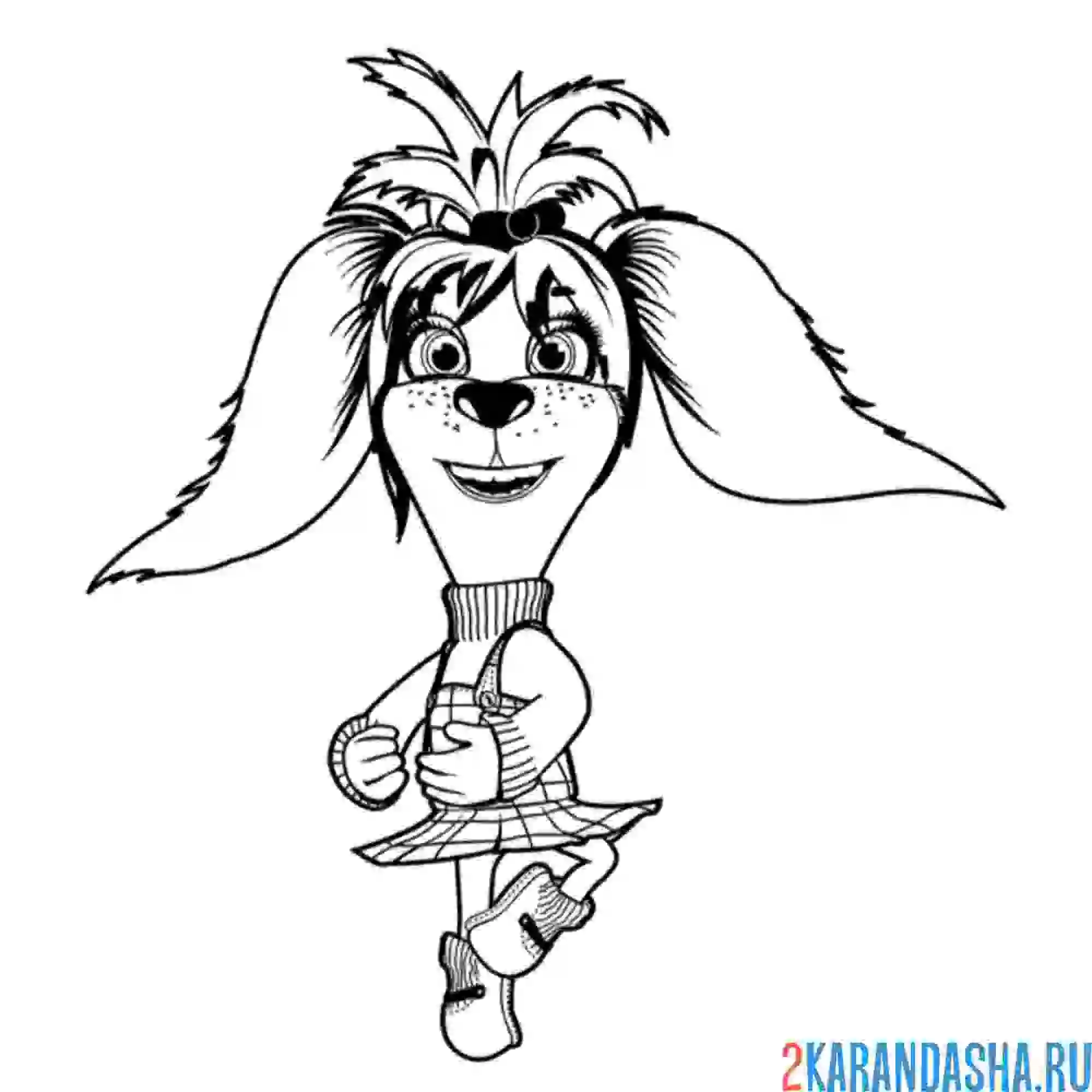 Раскраска лиза танцует