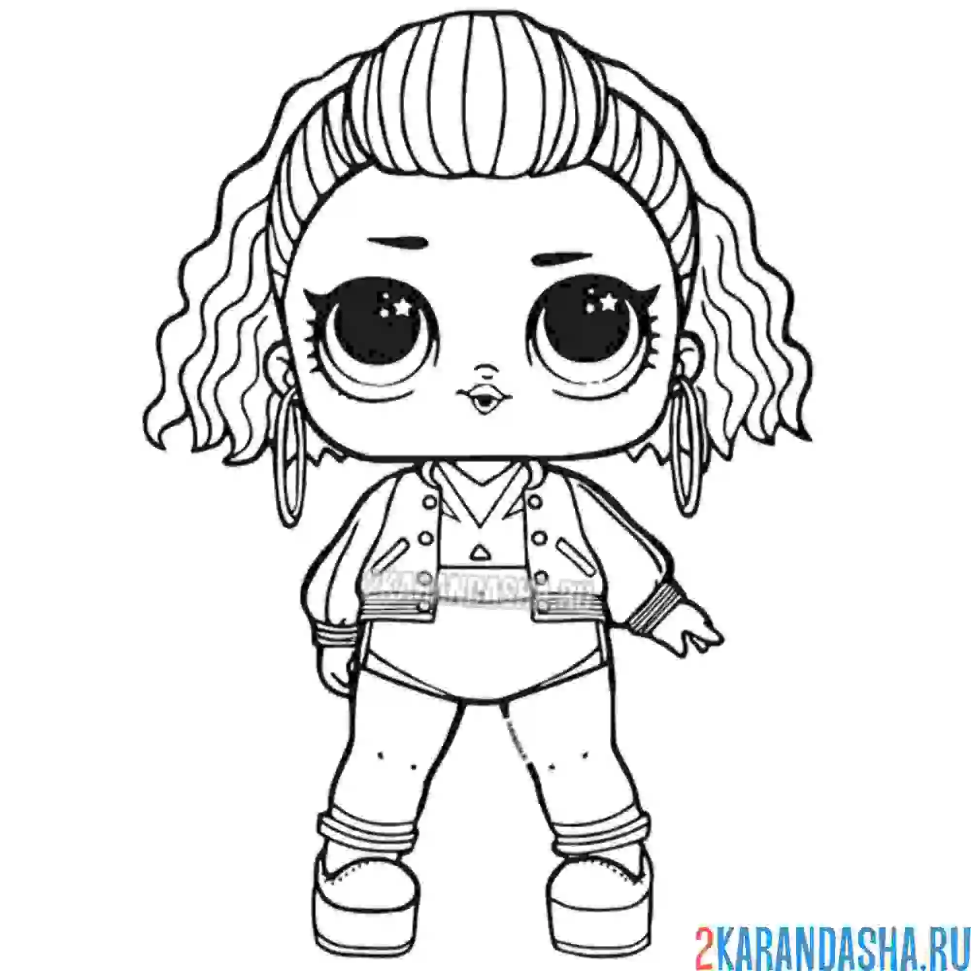 Раскраска кукла лол инста голд новая