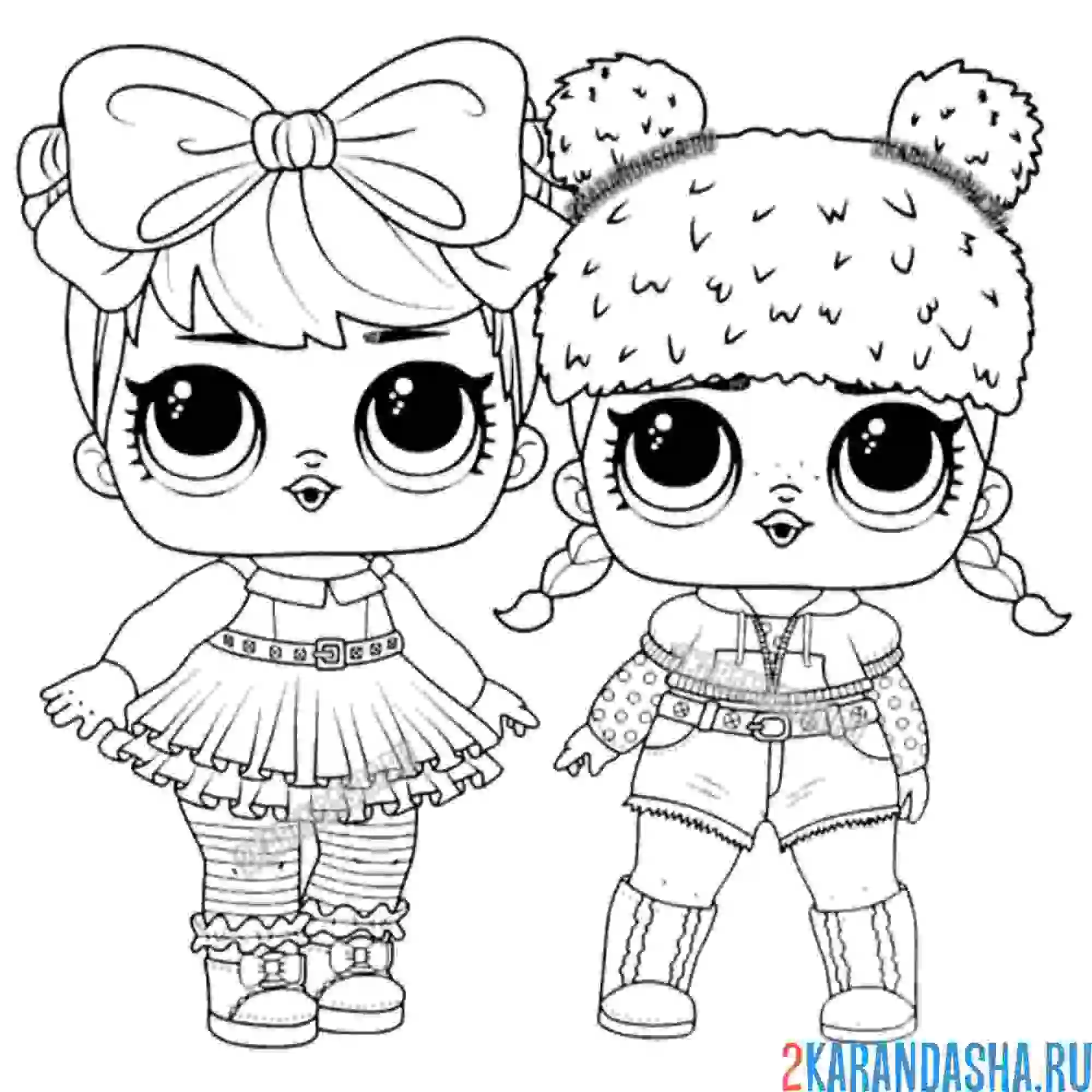 Раскраска куклы лол зимняя коллекция новые