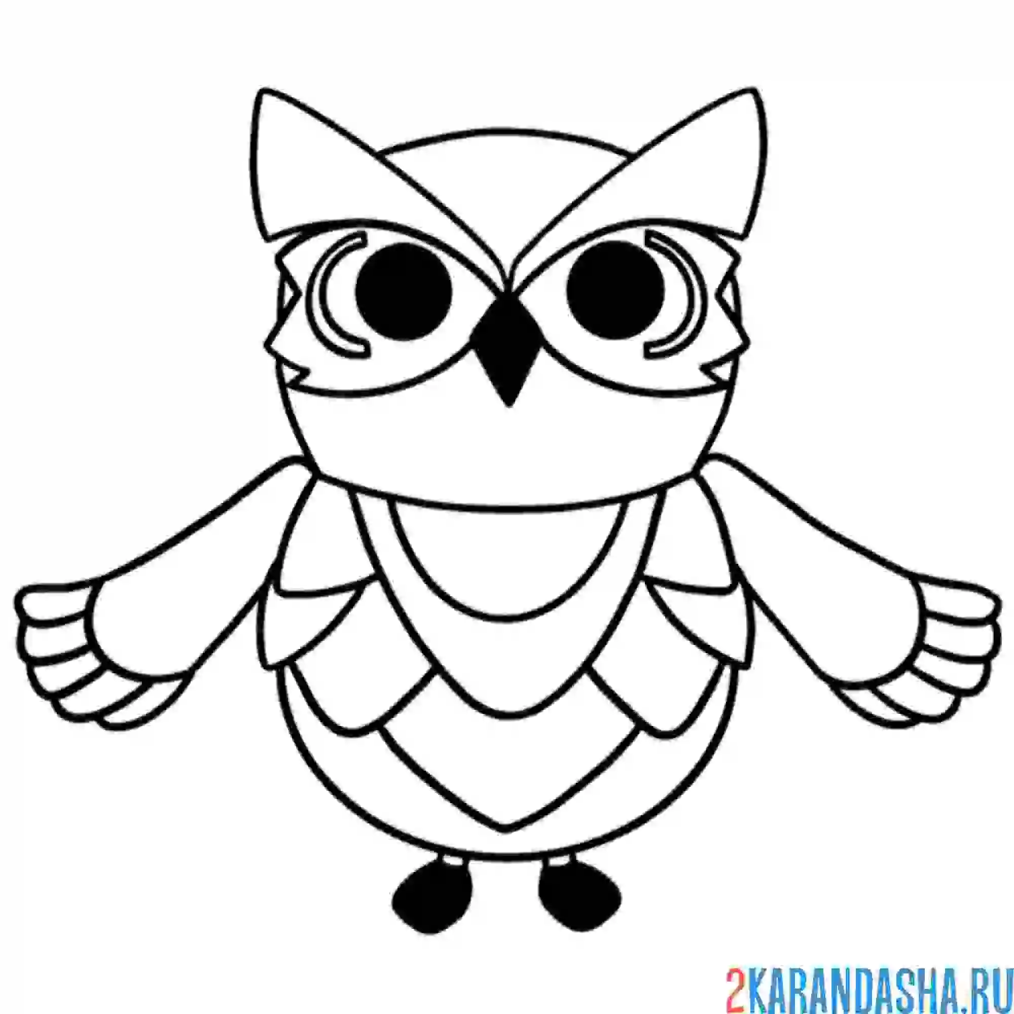 Раскраска адопт ми пет снежная сова