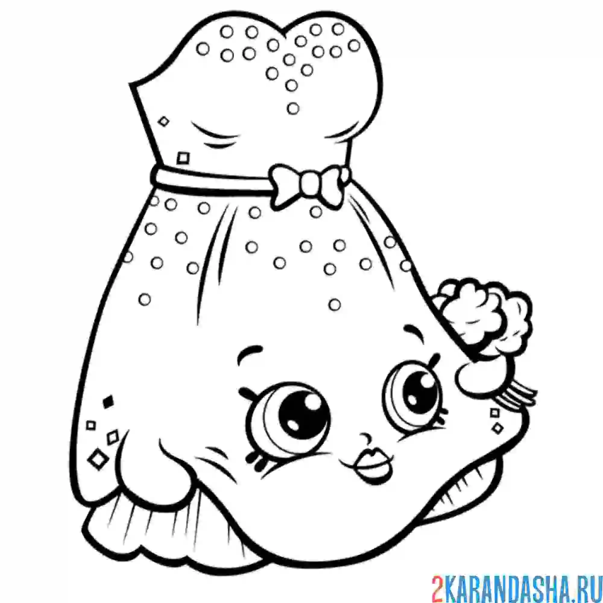 Раскраска шопкинс свадебное платье одежда