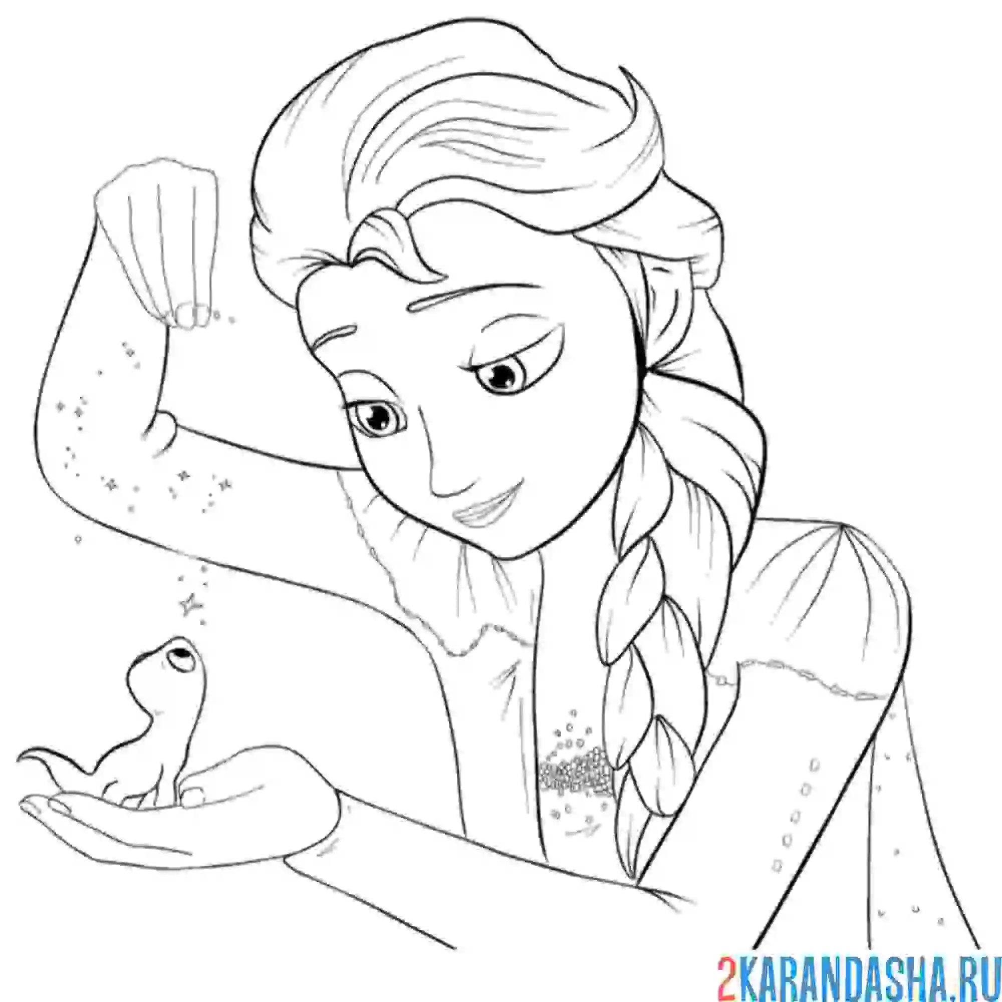Раскраска бруни и эльза
