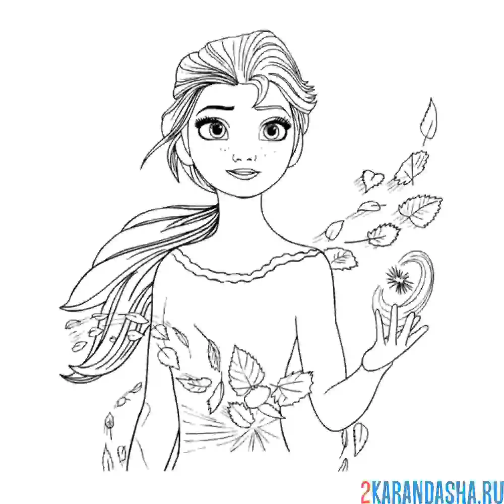 Раскраска эльза и магия