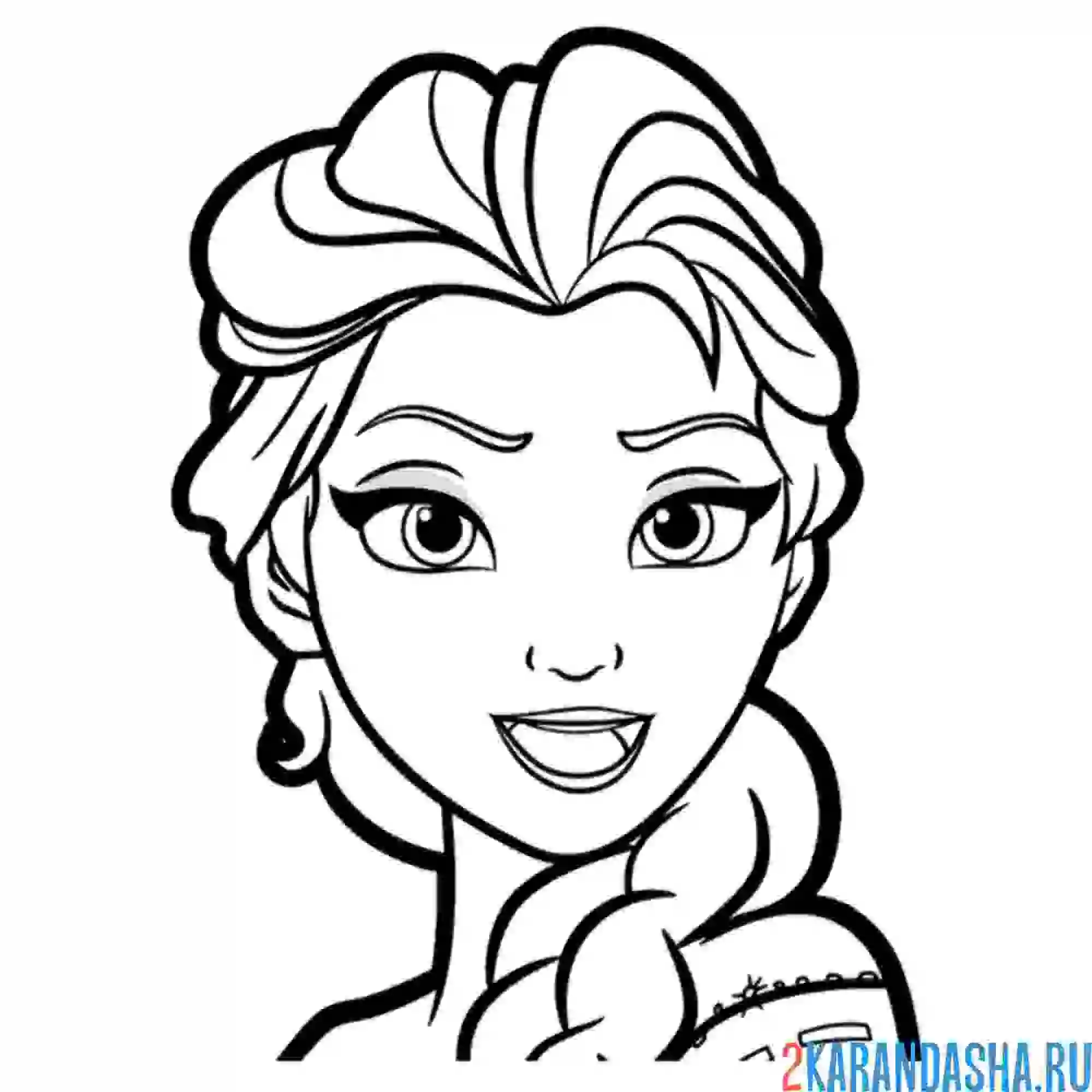 Раскраска королева эльза в новой части