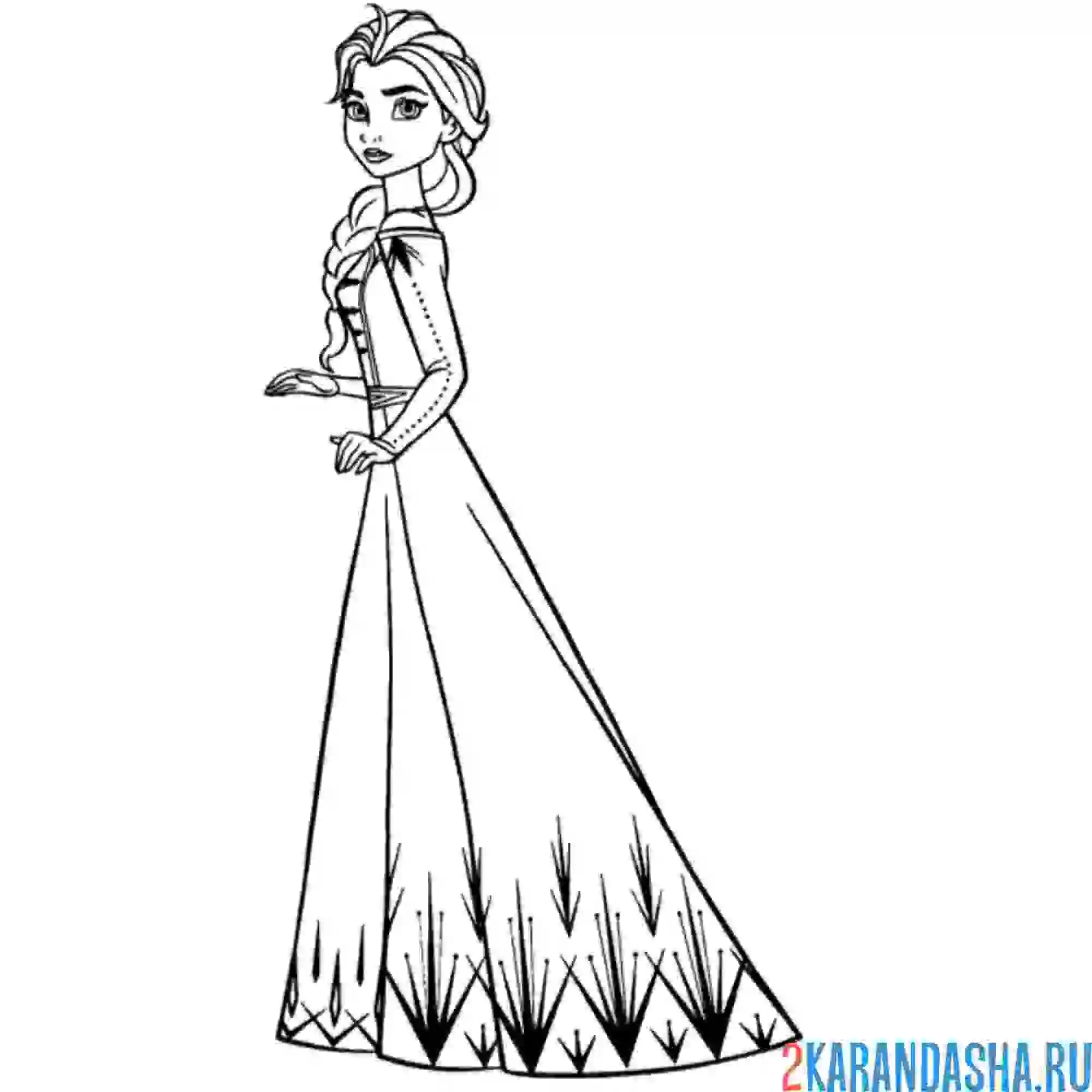 Раскраска эльза королева