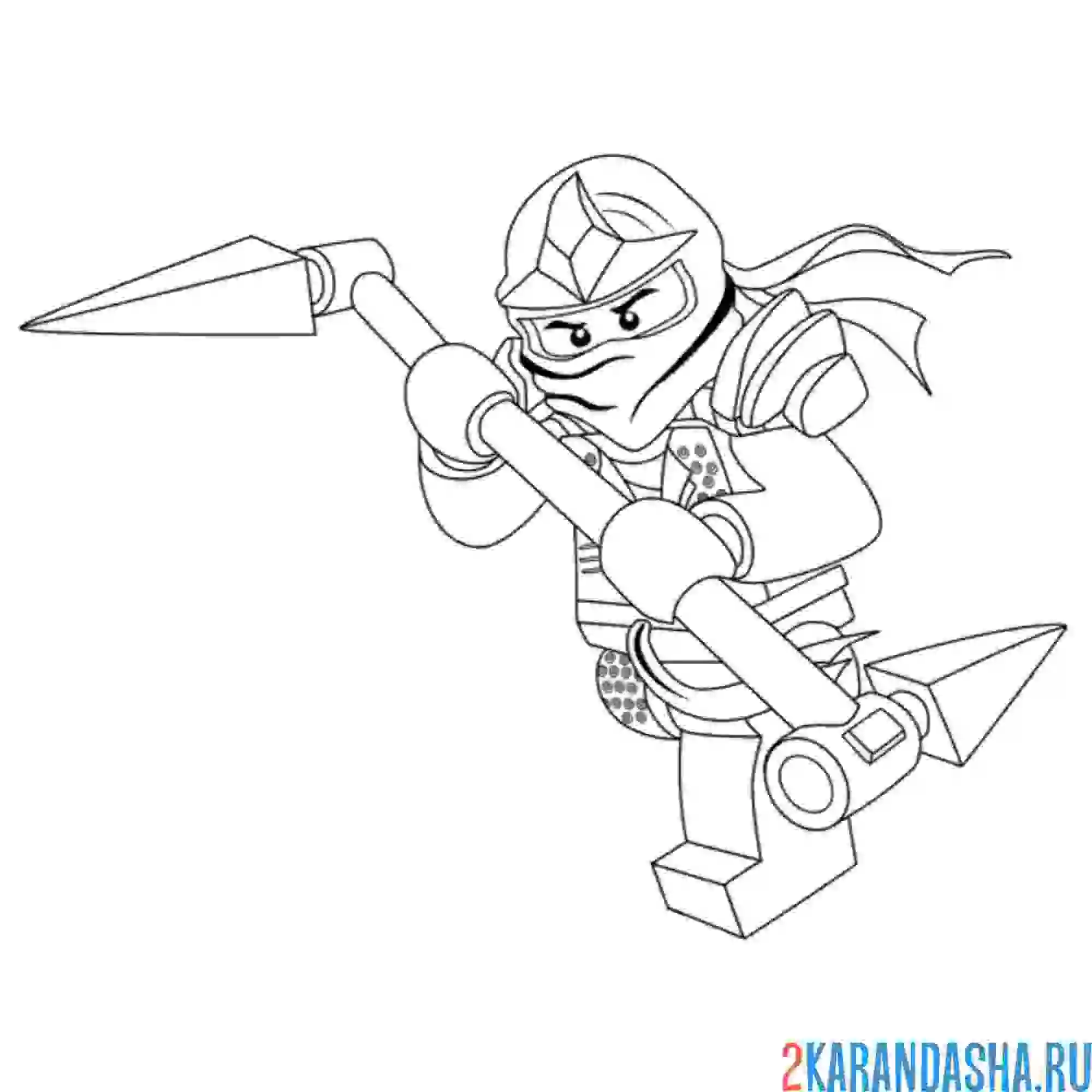 Раскраска ллойд опасный ниндзя