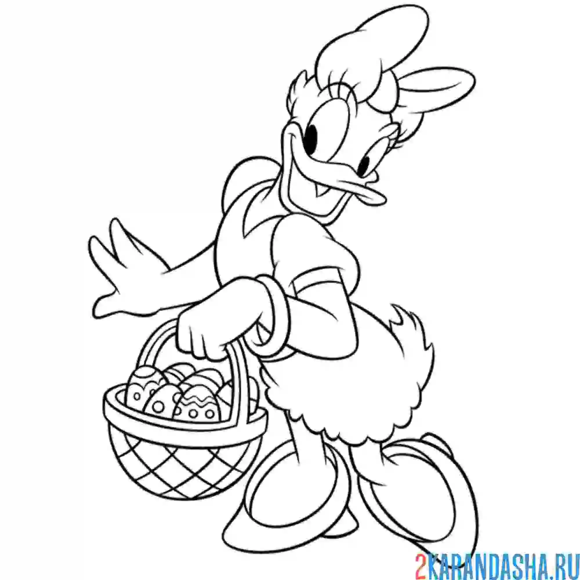 Раскраска дейзи дак