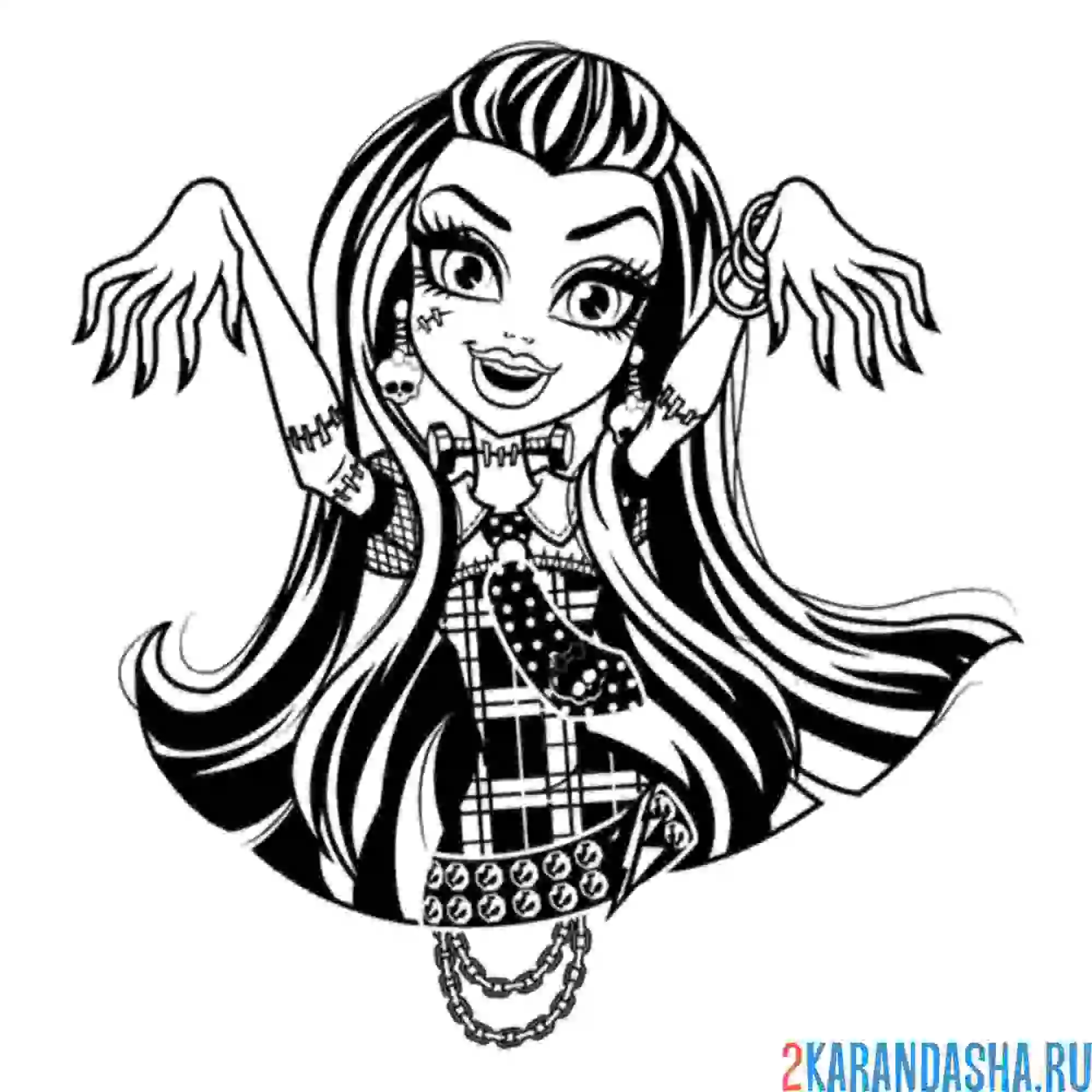 Раскраска монстр хай фрэнки штейн