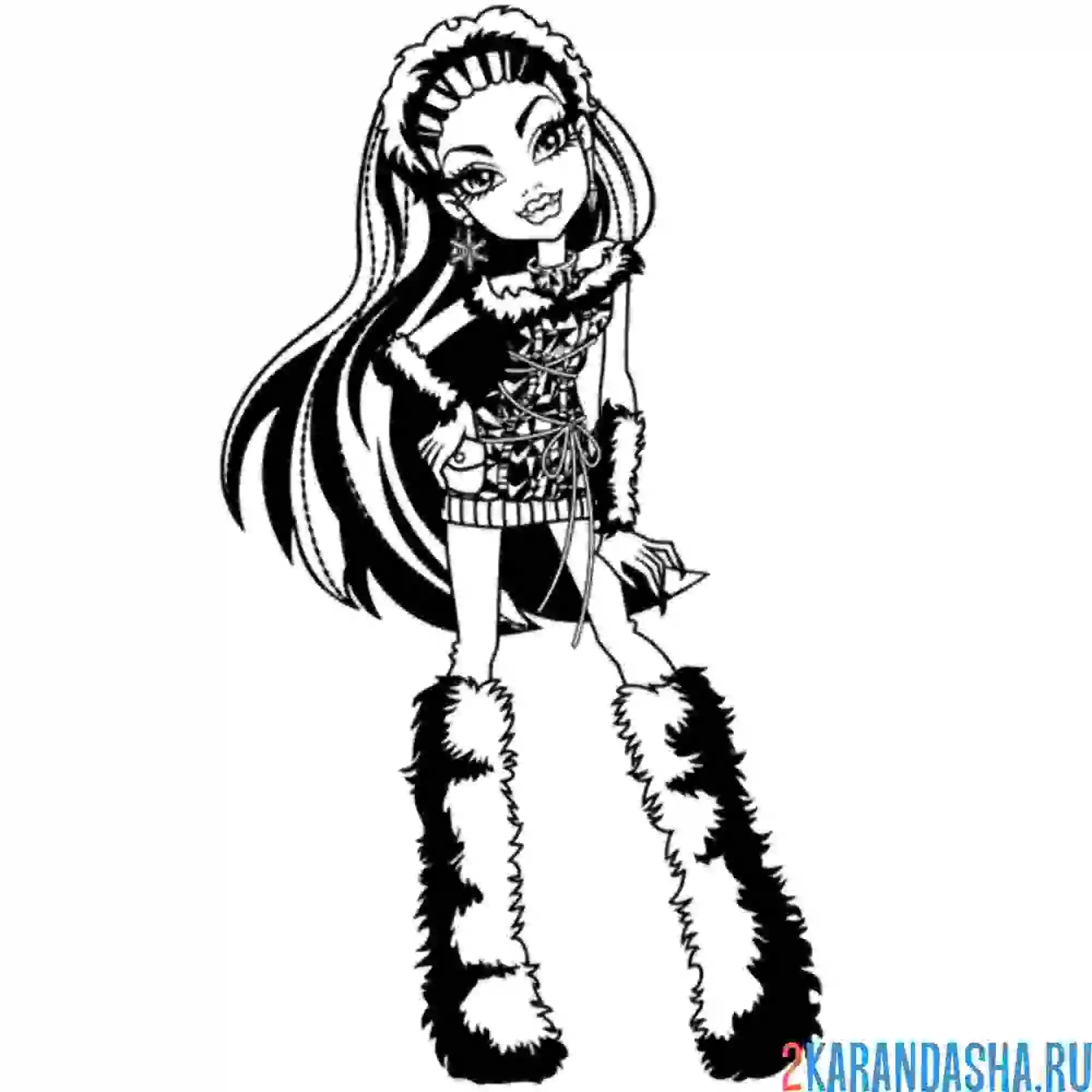 Раскраска монстр хай эбби боминейбл