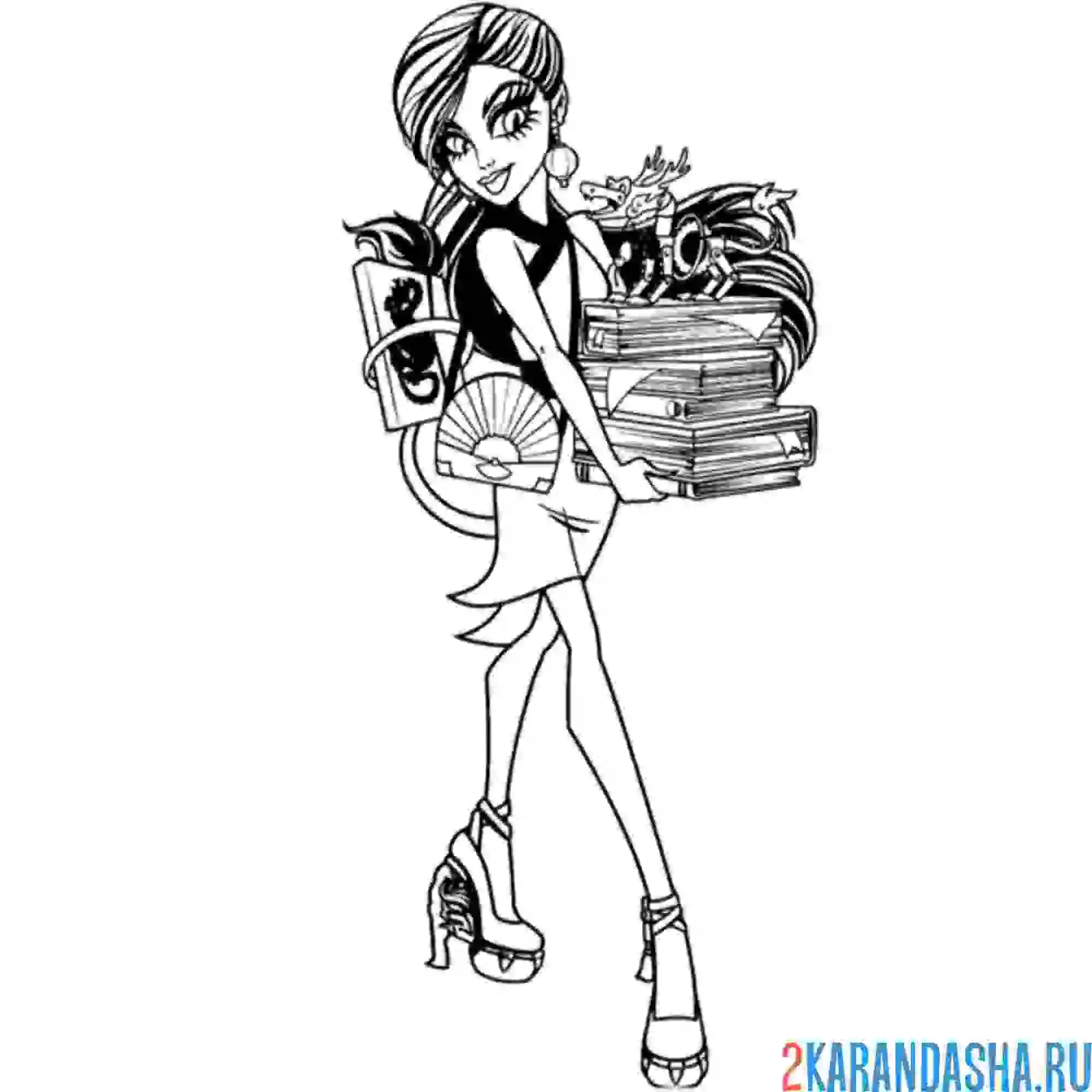 Раскраска цзинифайр лонг монстр хай