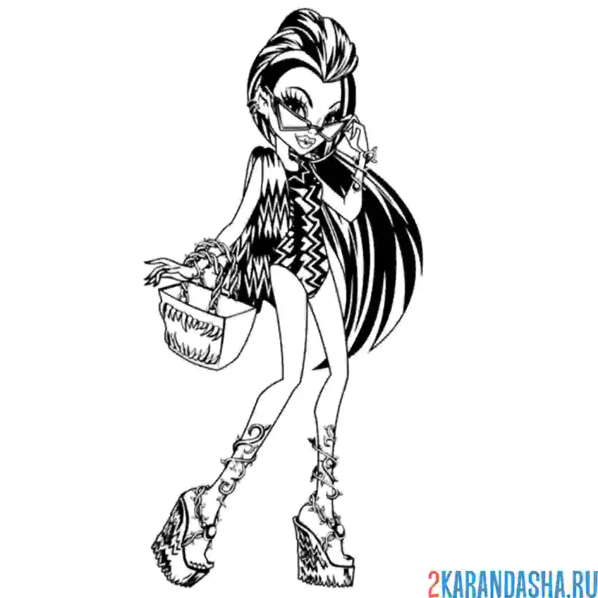 Раскраска монстр хай венера макфлайтрап