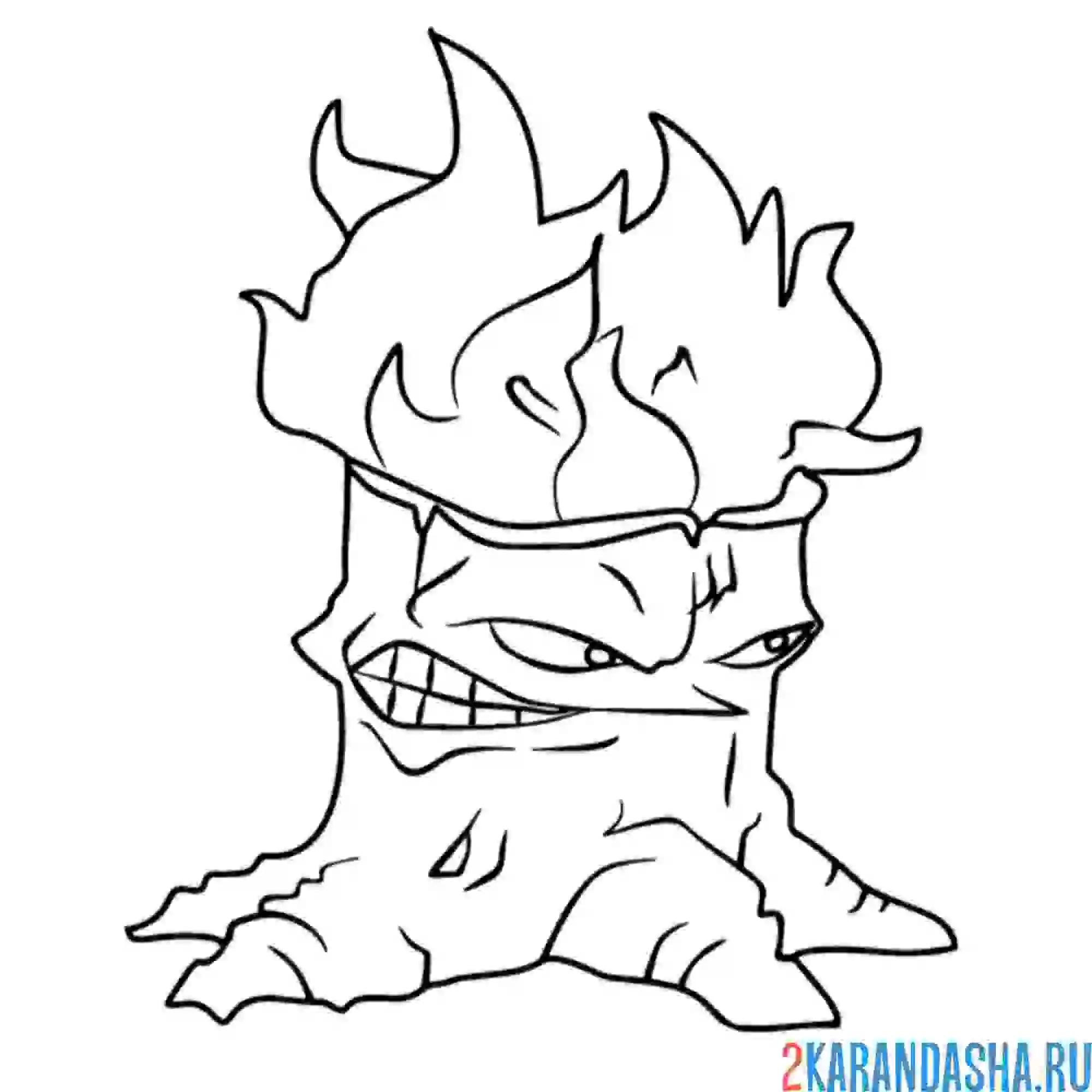 Раскраска древофакел, 2 часть