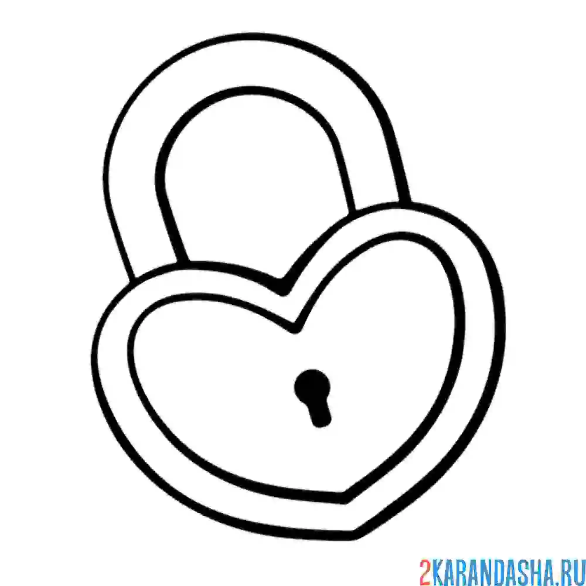 Раскраска замок любви в форме сердца