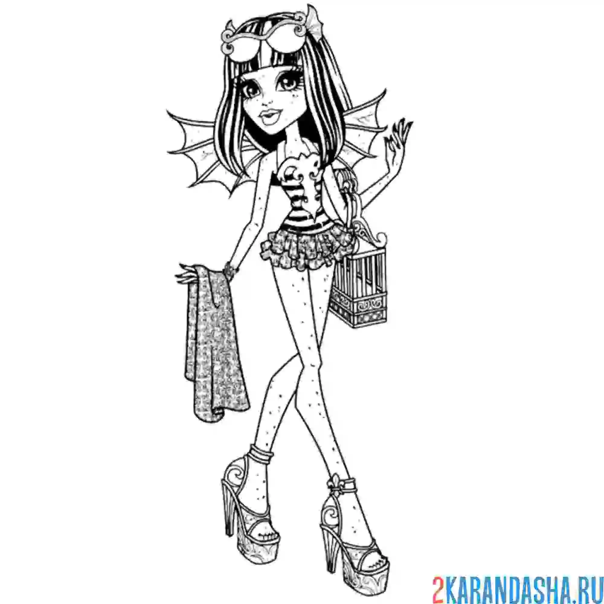 Раскраска монстр хай гаргулья рошель гойл