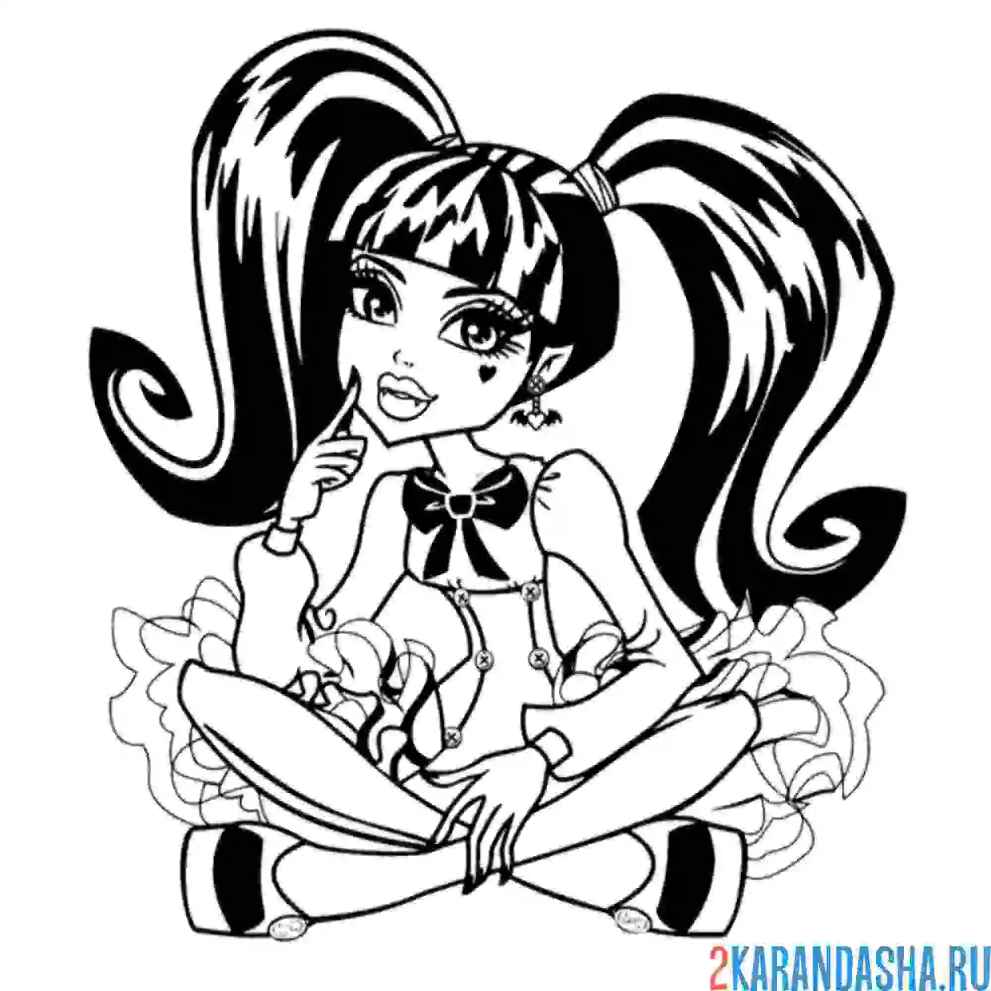 Раскраска монстр хай дракулаура вампир