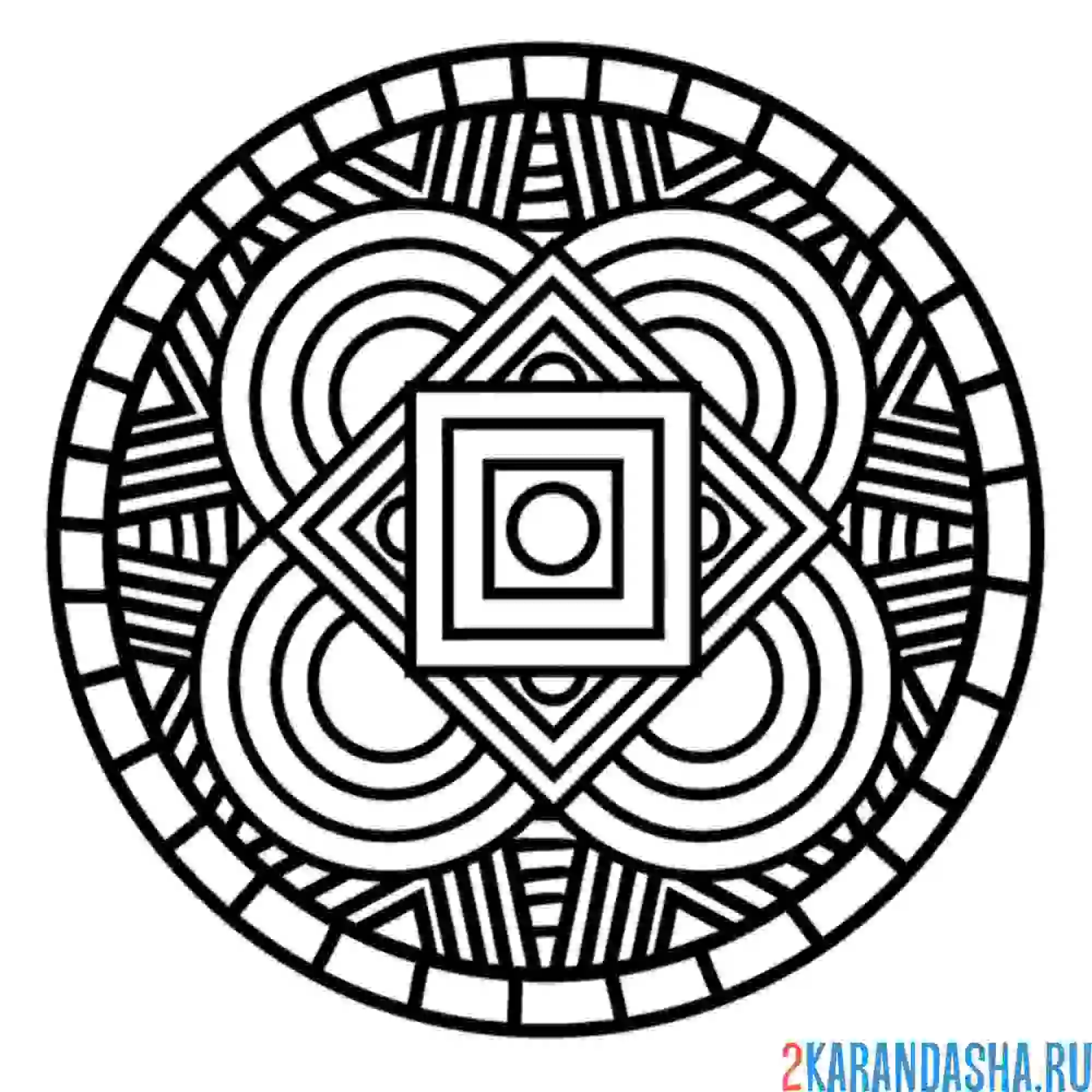 Раскраска мандала на новую работу