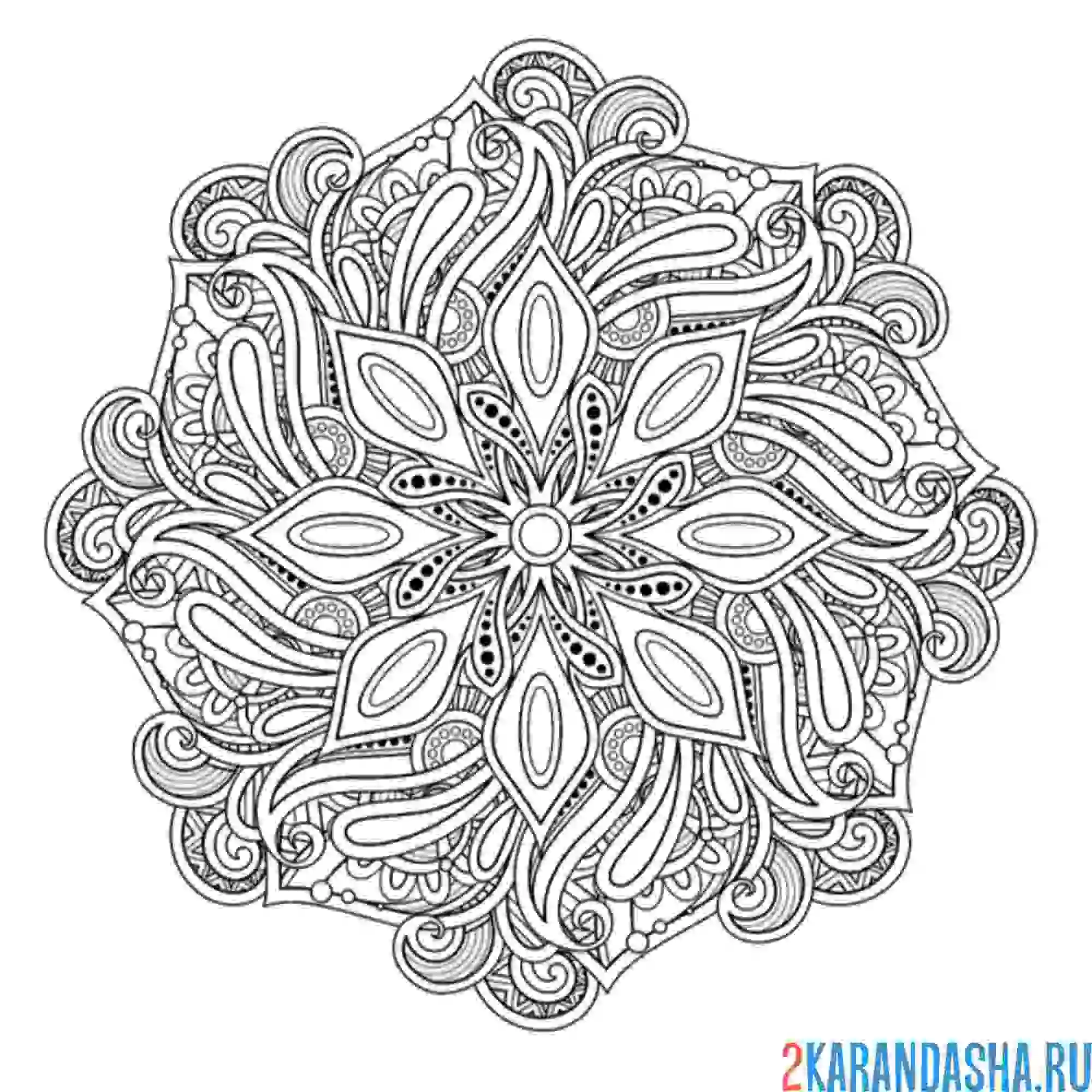 Раскраска мандала плодородия