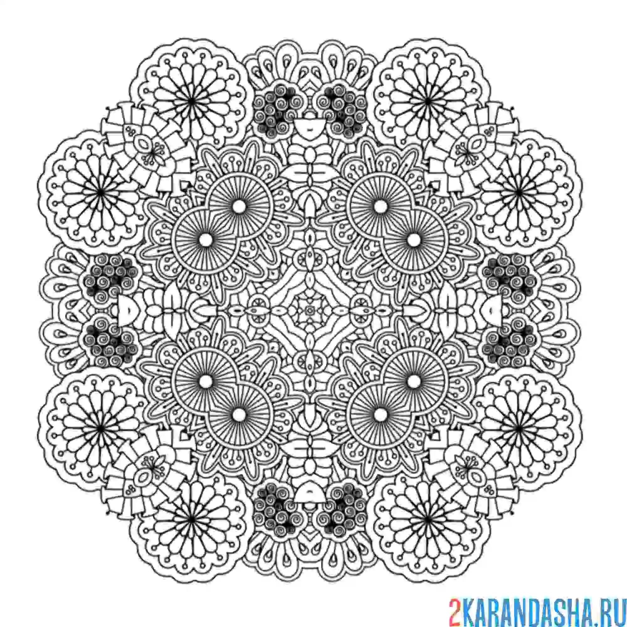 Раскраска мандала просветления