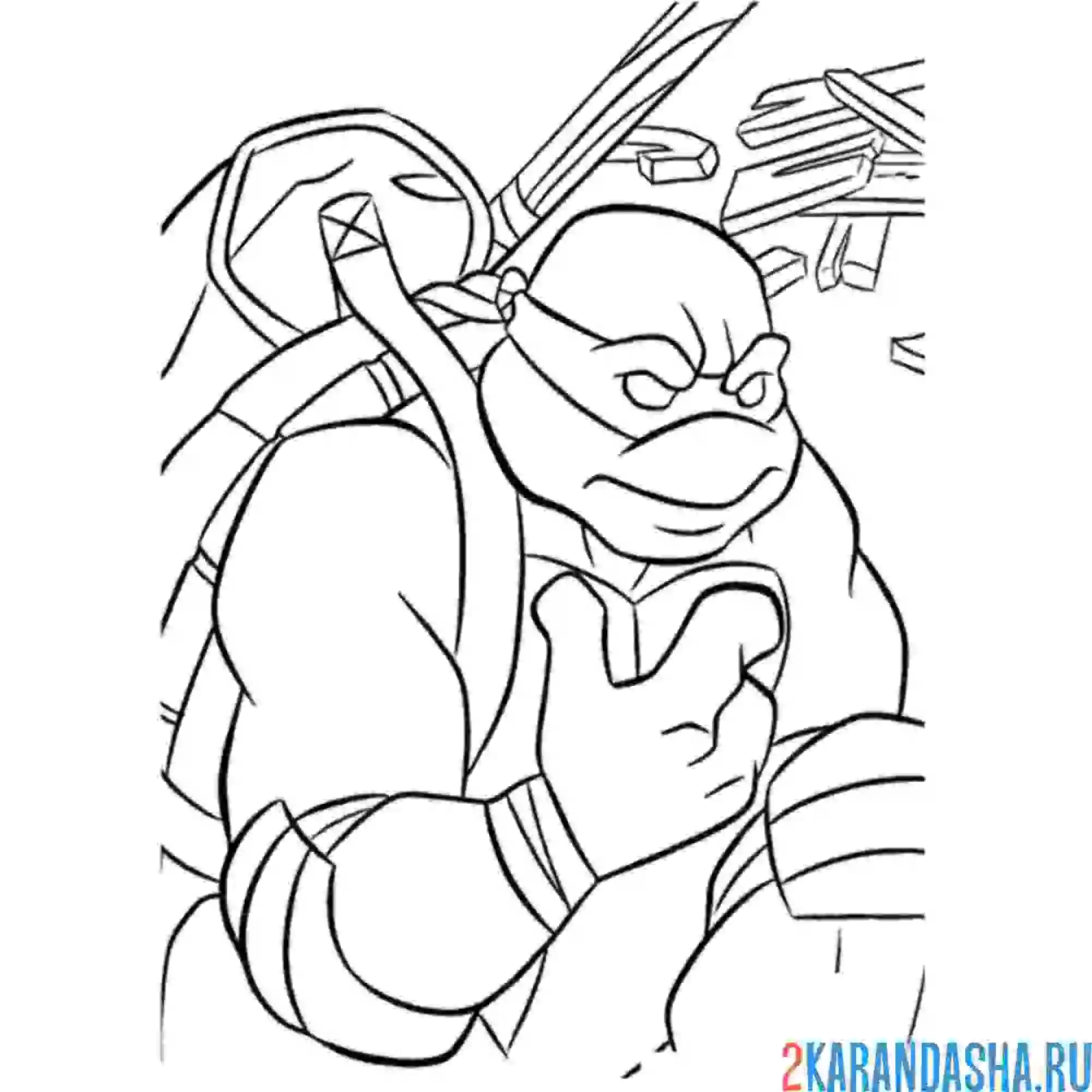 Раскраска донателло черепашка-ниндзя спасает мир