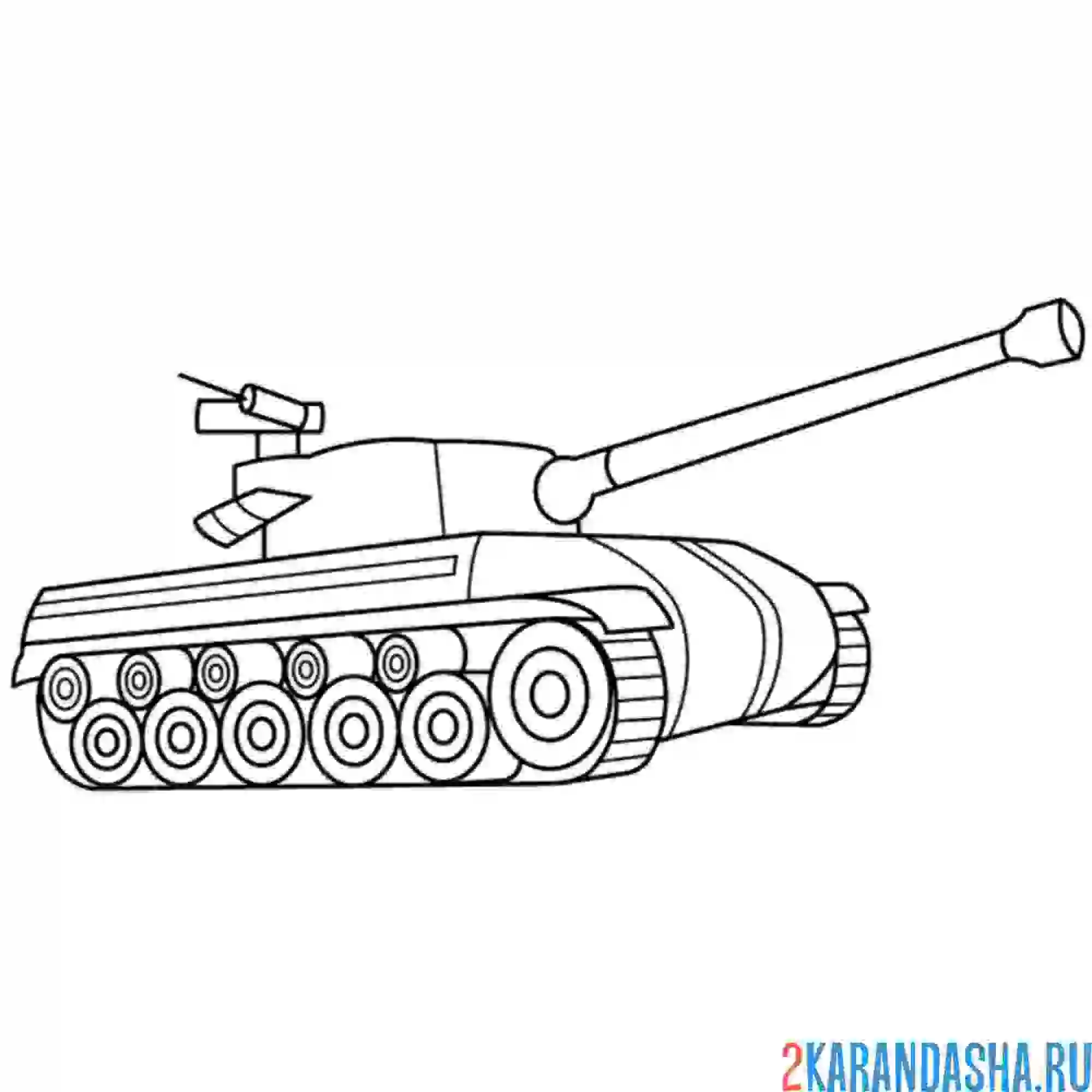 Раскраска немецкий танк тигр