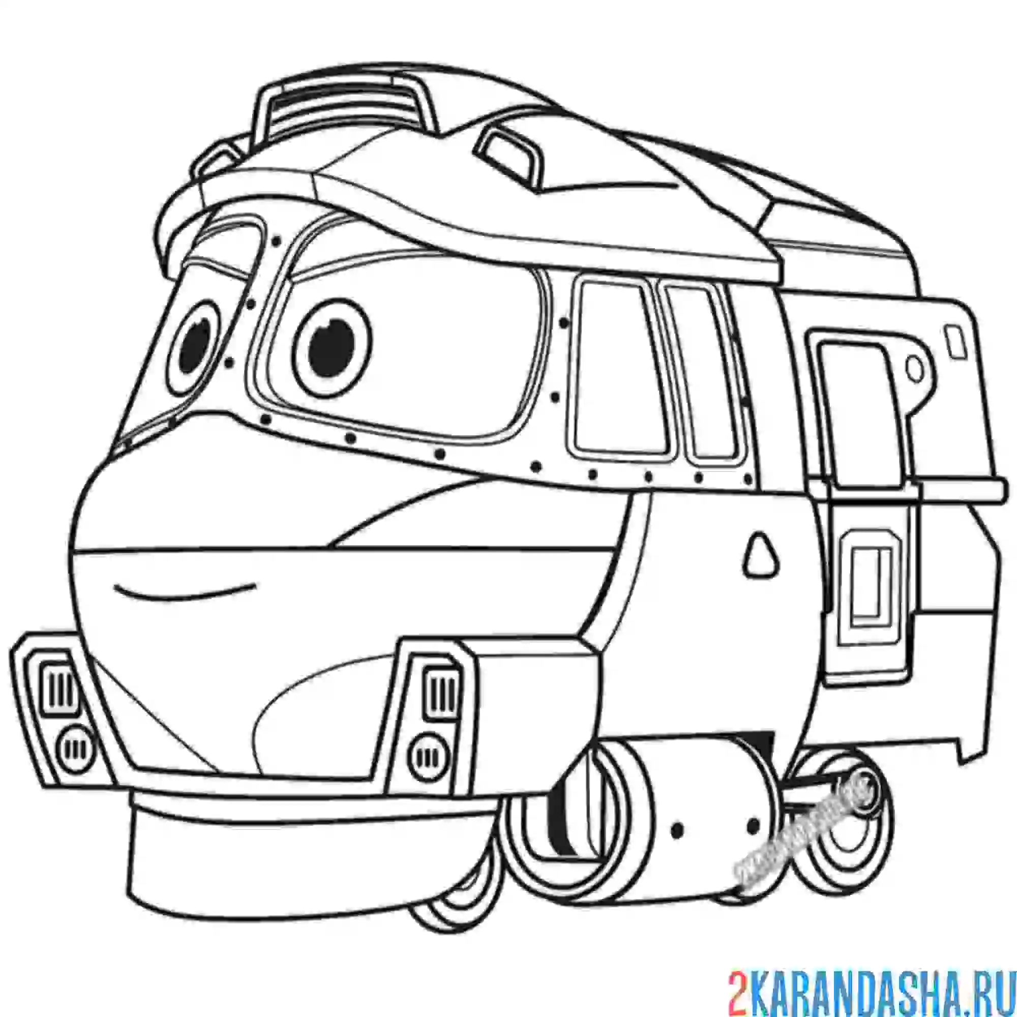 Раскраска поезд кей