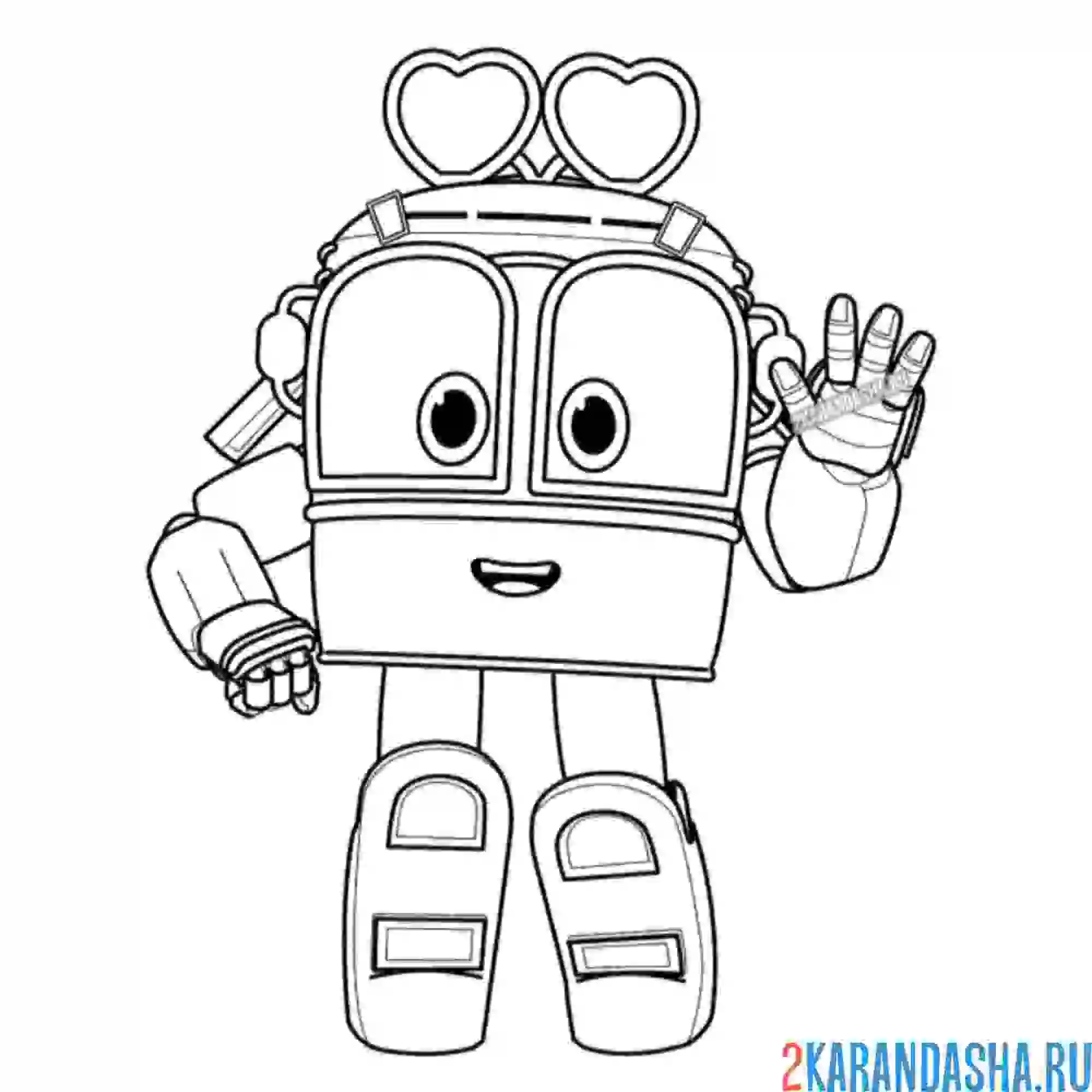 Раскраска робот-поезд сэлли